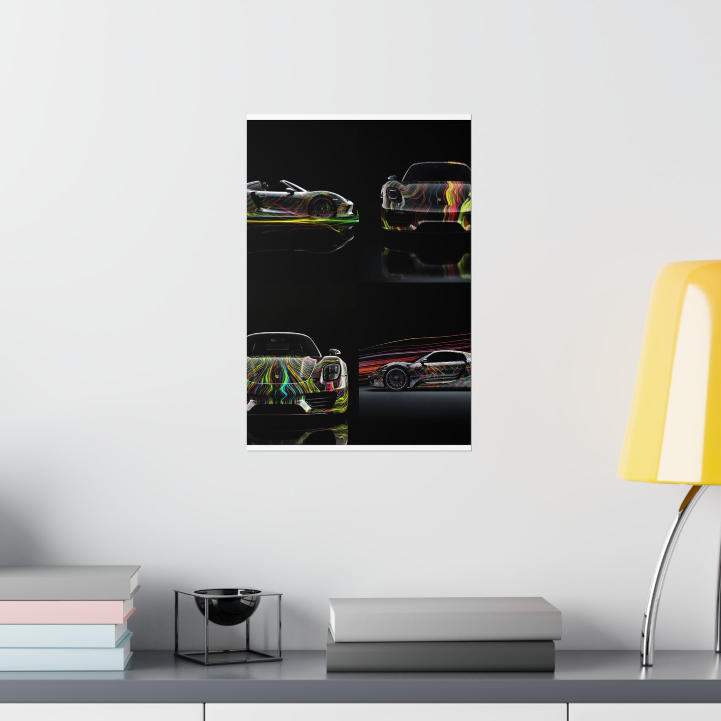 Premium Matte Vertical Posters Porsche Line 5