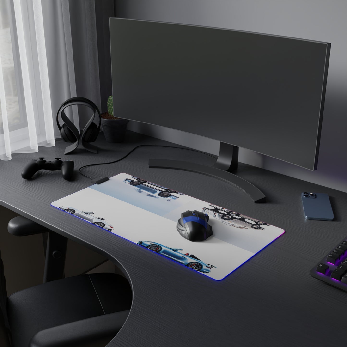 LED Gaming Mouse Pad 911 Speedster on water 5