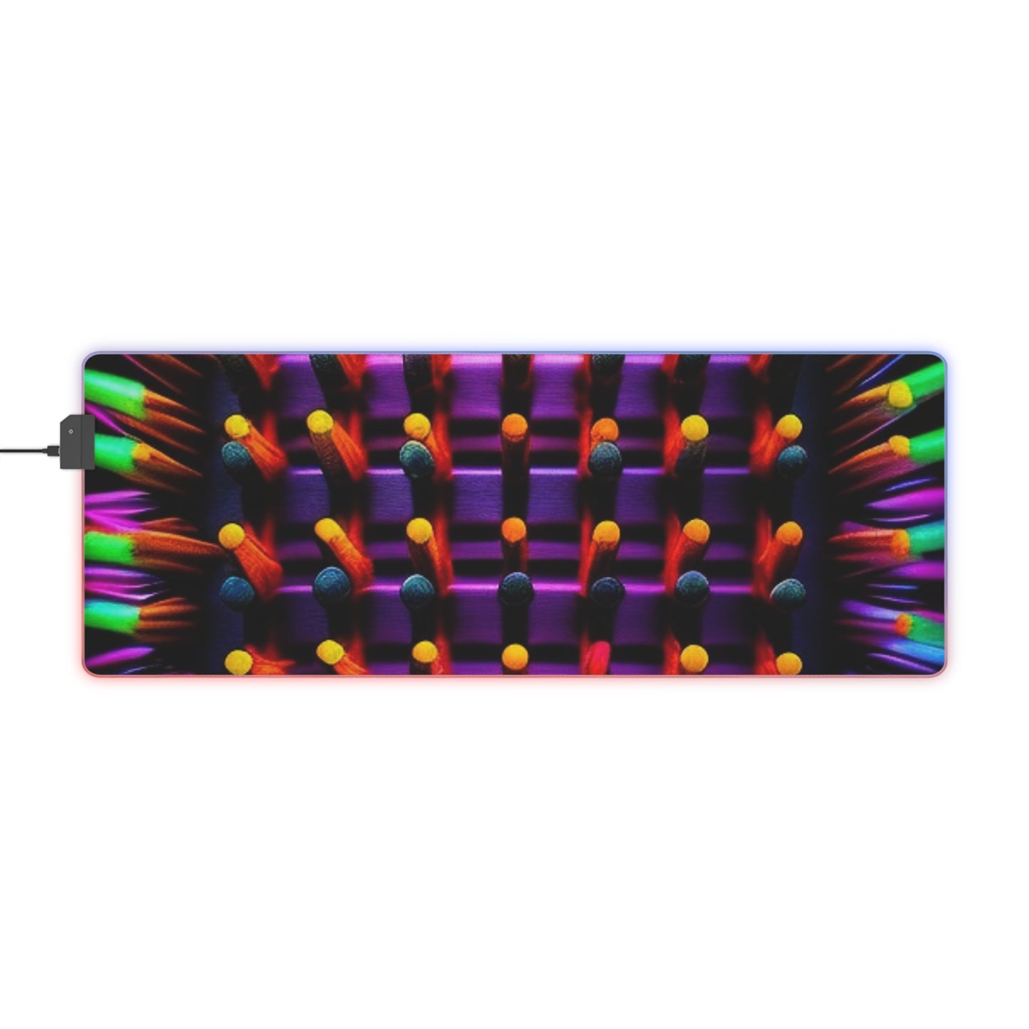 LED Gaming Mouse Pad Macro Cactus neon square 2