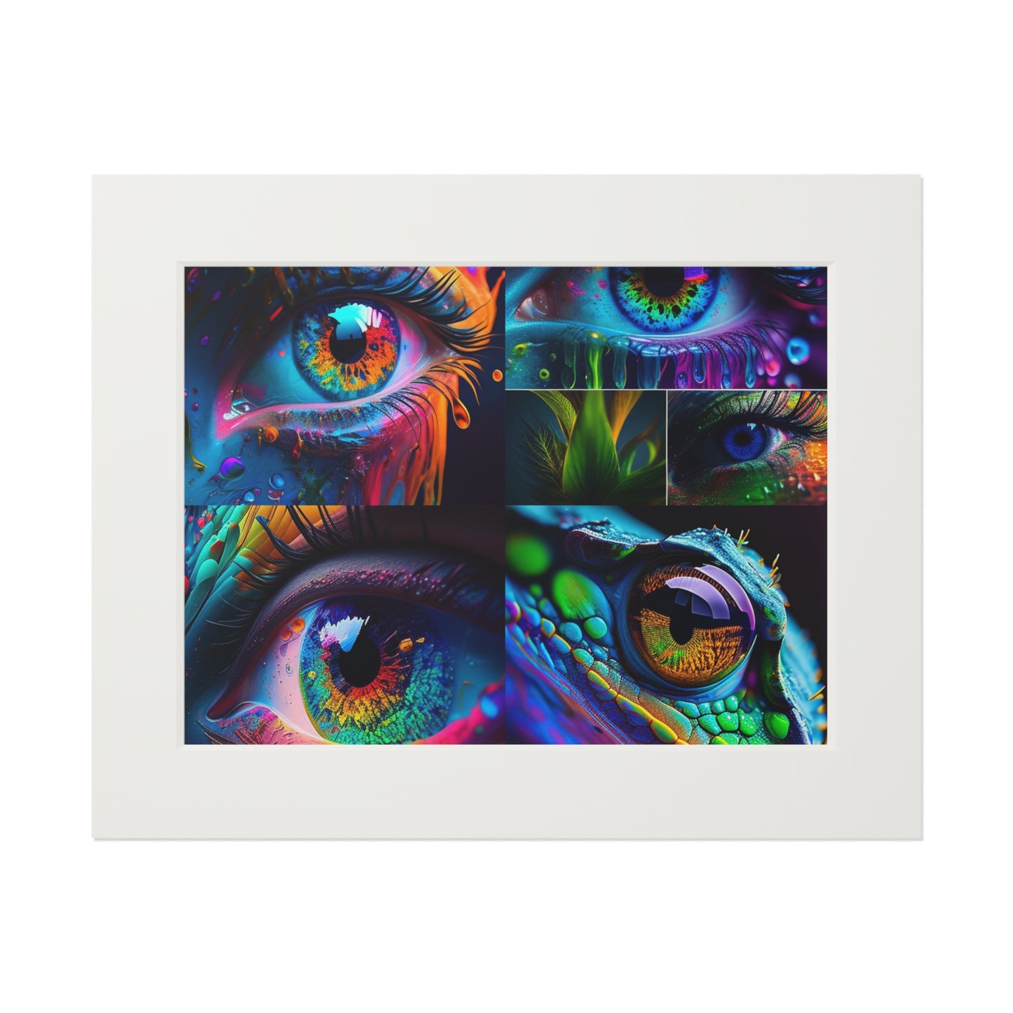 Fine Art Prints (Passepartout Paper Frame) Macro Eye Photo 5