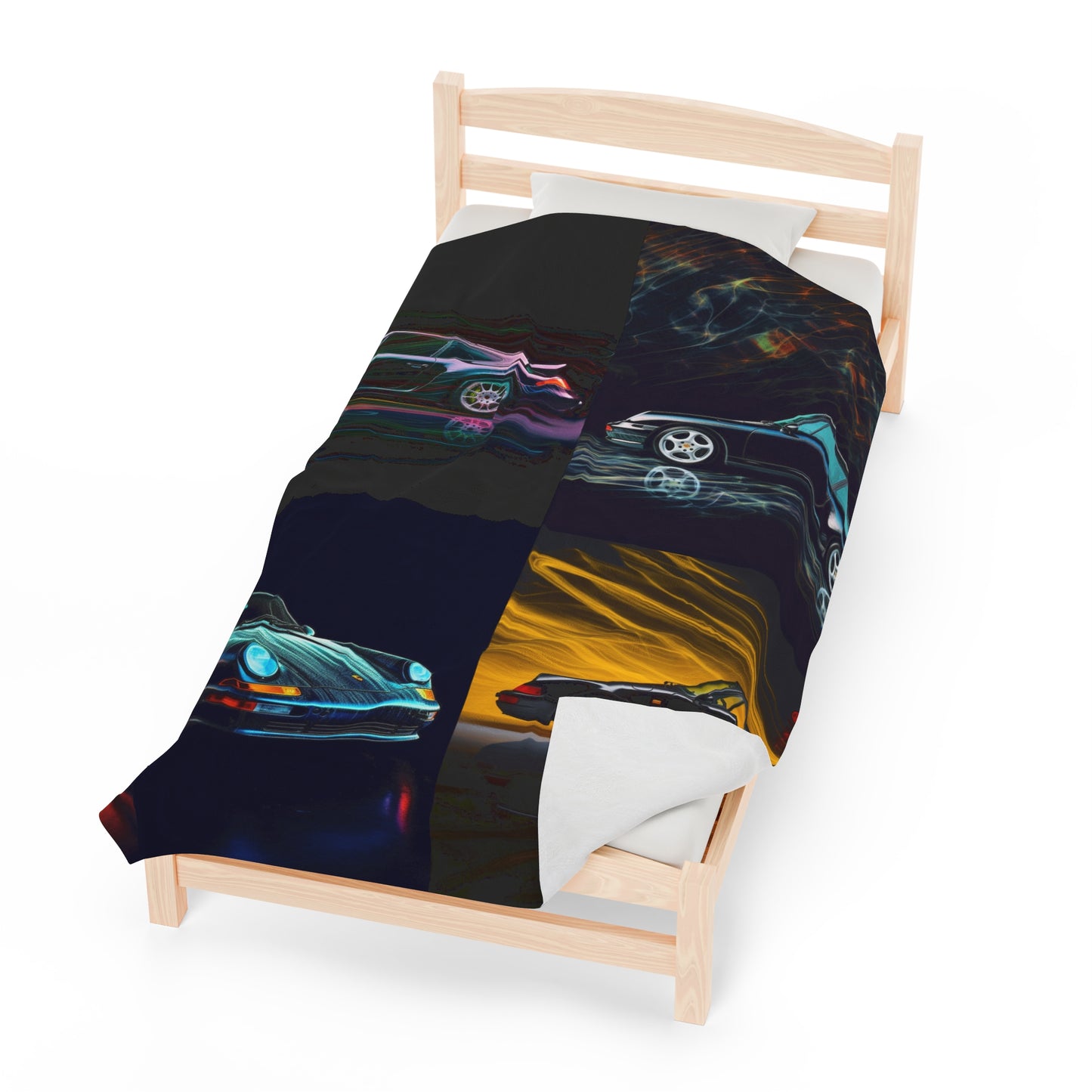 Velveteen Plush Blanket Porsche 933 5