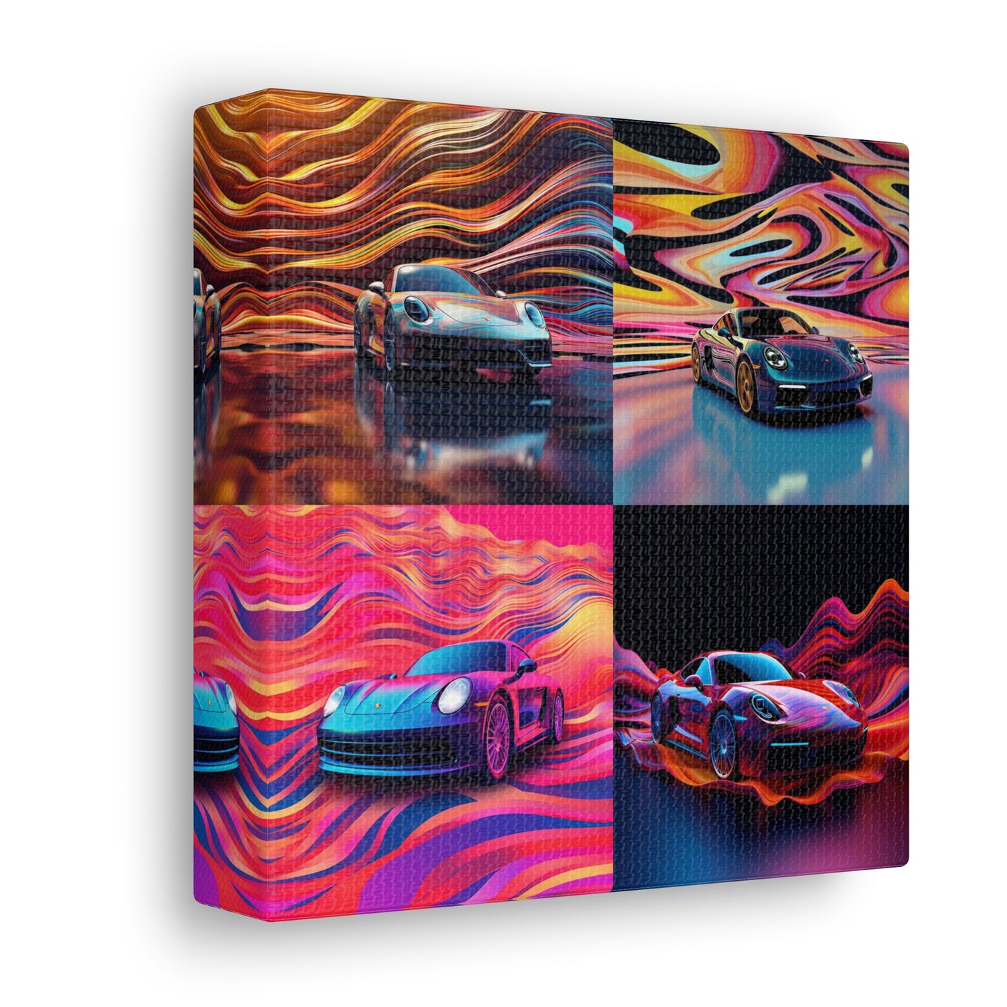 Canvas Gallery Wraps Porsche Water Fusion 4 pack