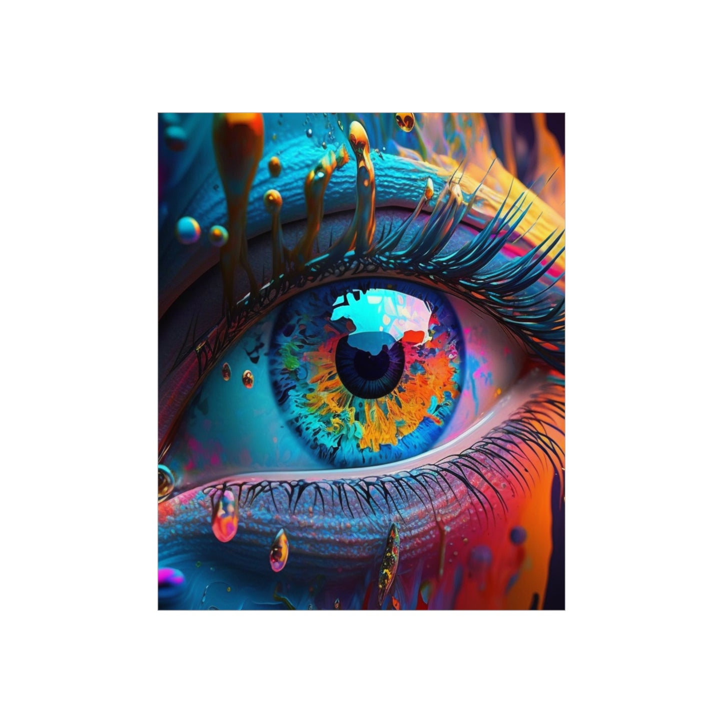 Premium Matte Vertical Posters Macro Eye Photo 1