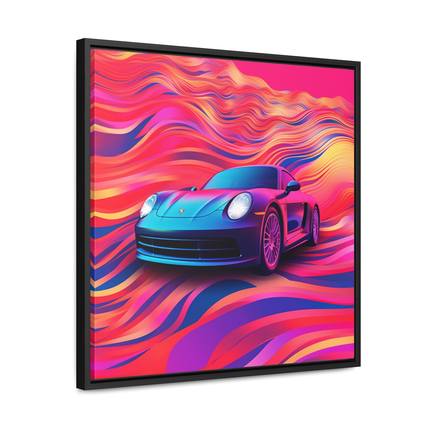 Gallery Canvas Wraps, Square Frame Porsche Water Fusion 3