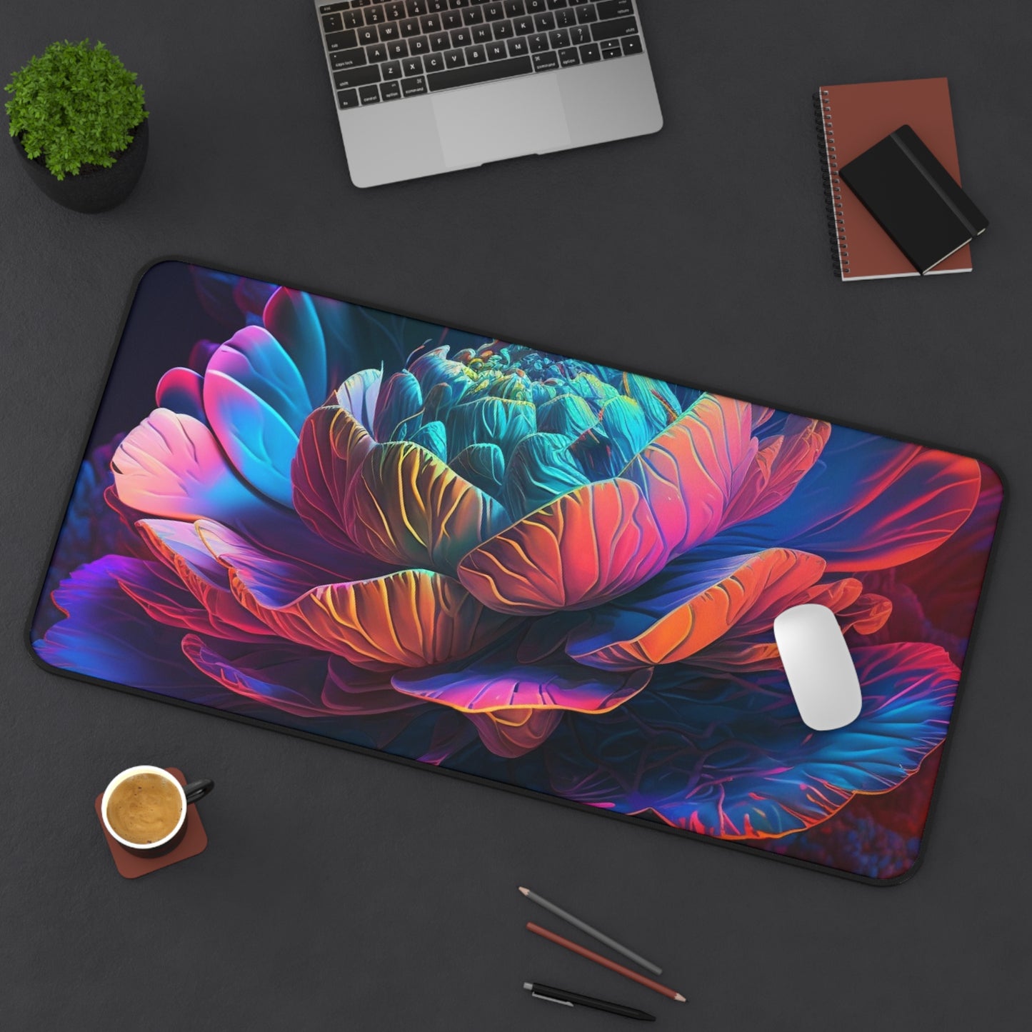 Desk Mat Neon Florescent Glow 1