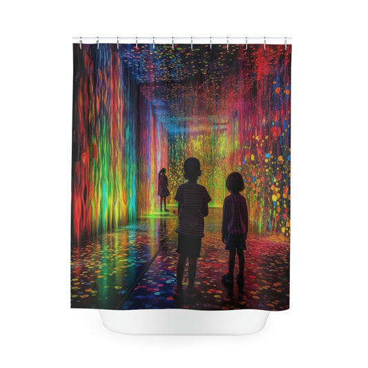 Polyester Shower Curtain neon kid 4
