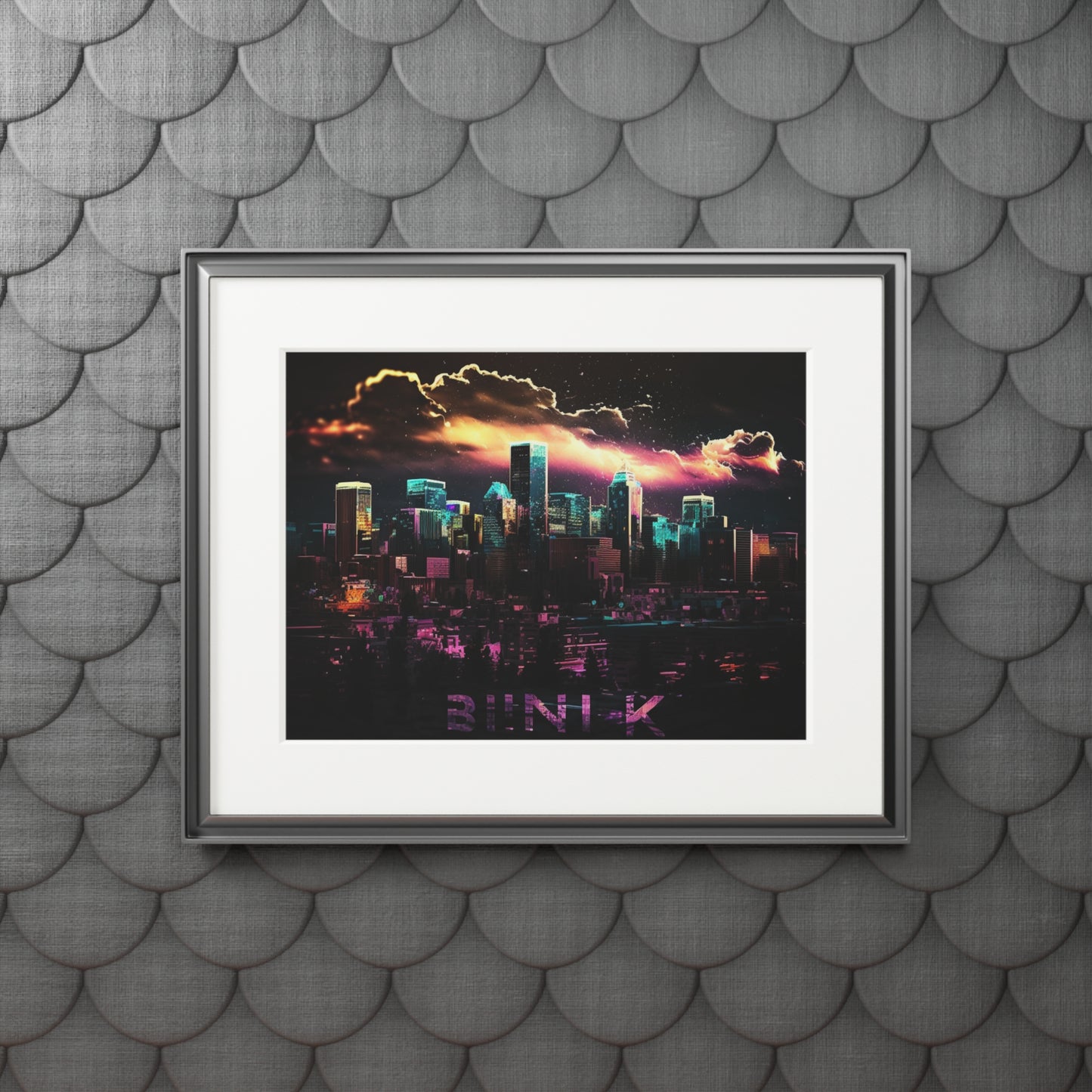 Fine Art Prints (Passepartout Paper Frame) Neon Denver 1