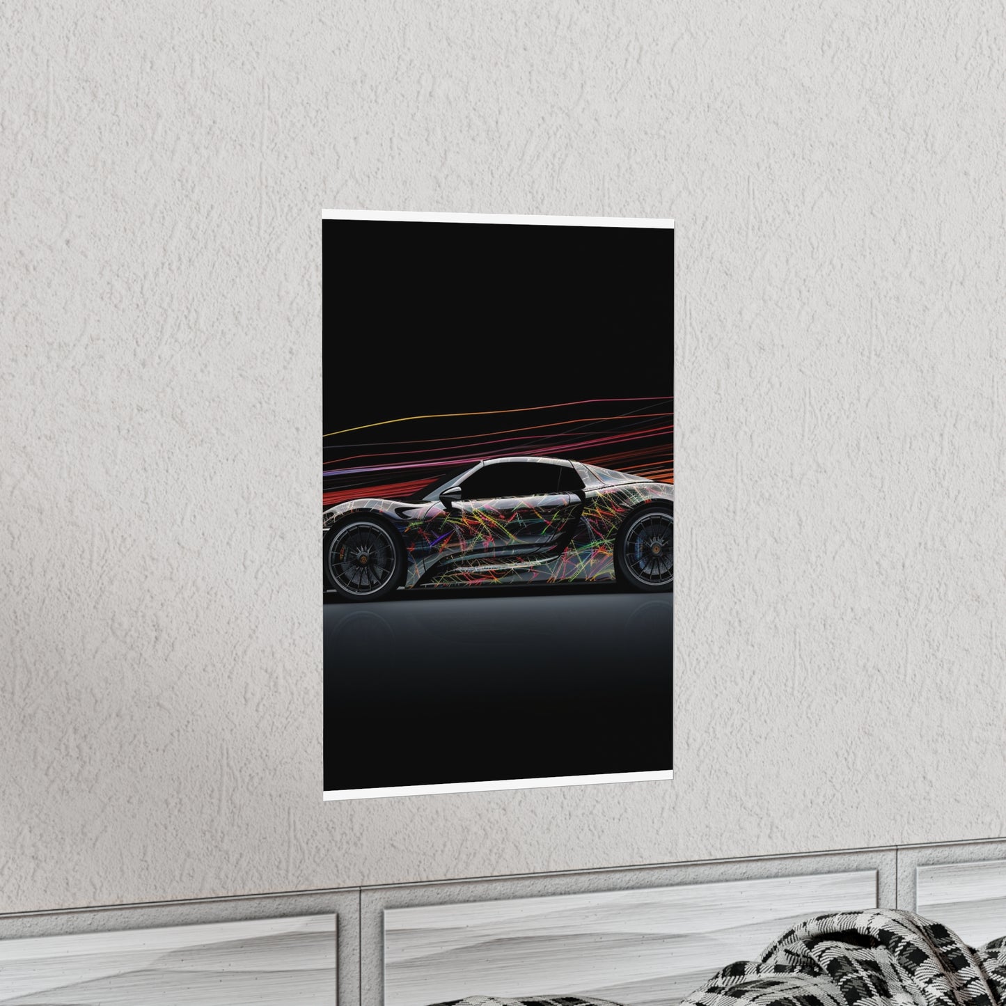 Premium Matte Vertical Posters Porsche Line 4