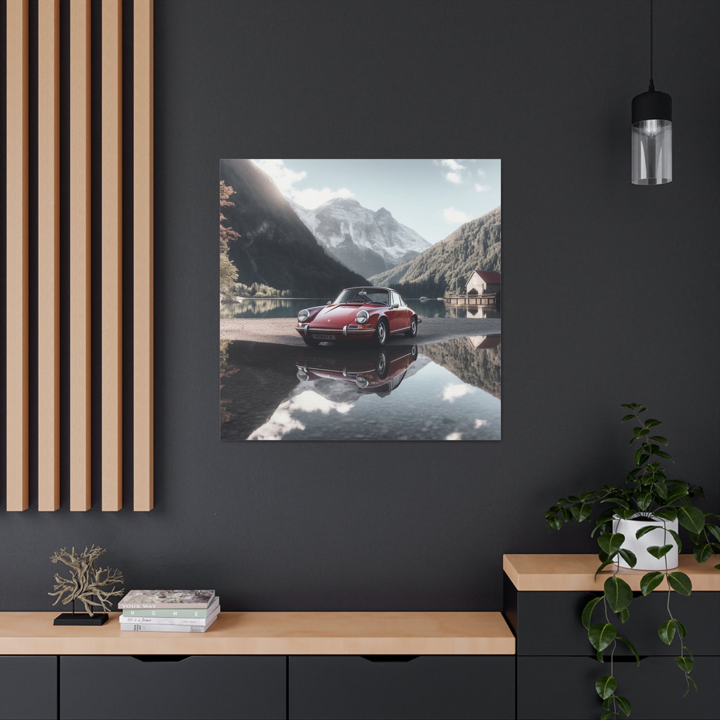 Canvas Gallery Wraps Porsche Lake 4 pack