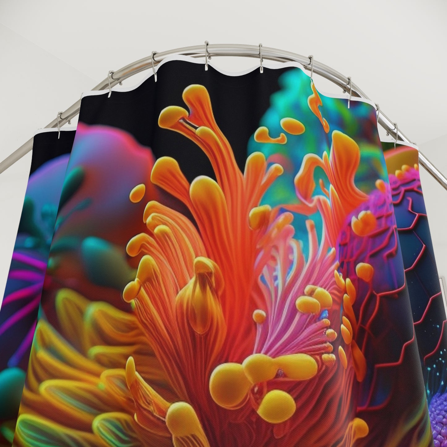Polyester Shower Curtain Ocean Life Macro 3