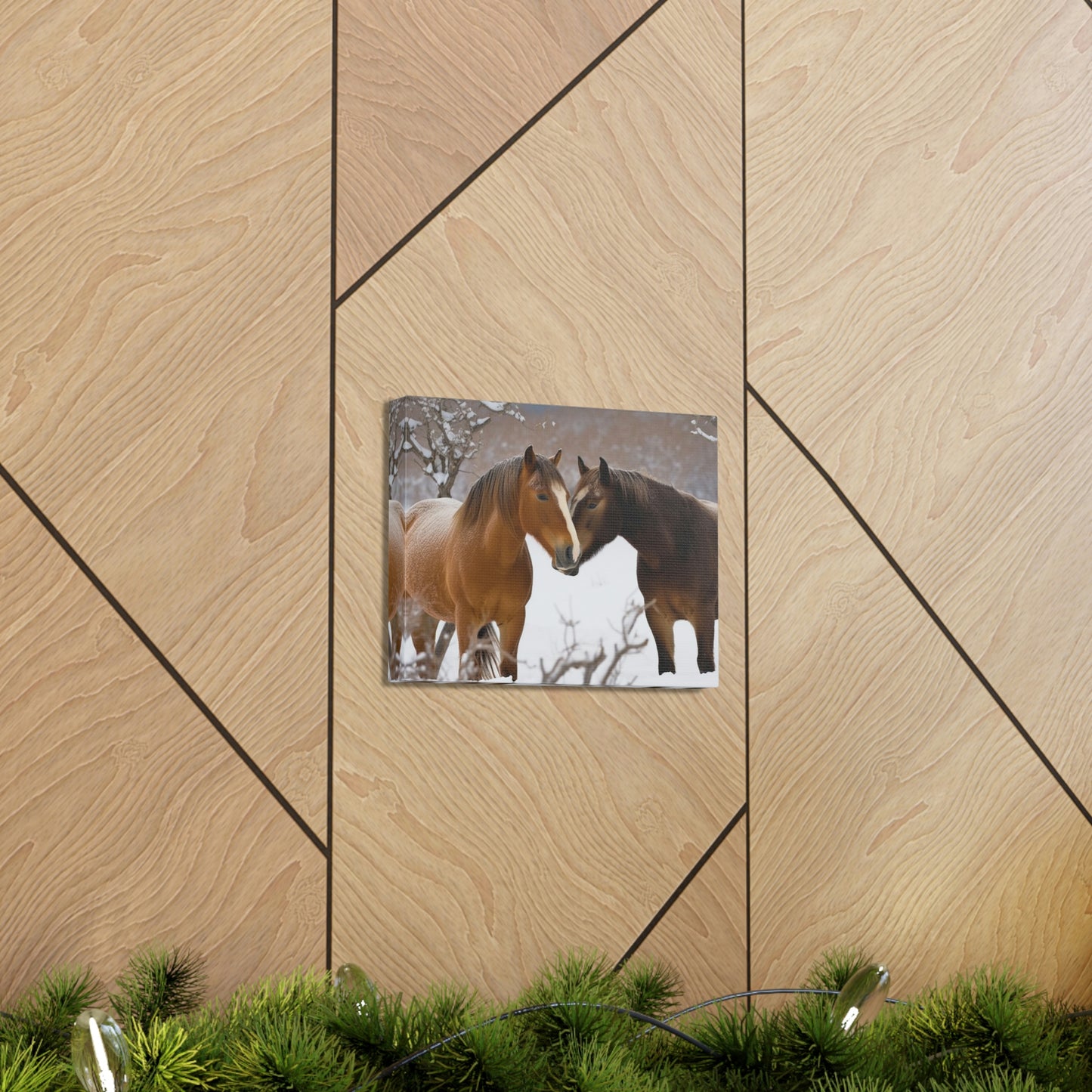 Canvas Gallery Wraps Horse Kiss 3