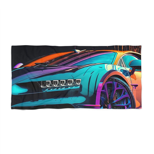 Beach Towel Bugatti neon Chiron 1