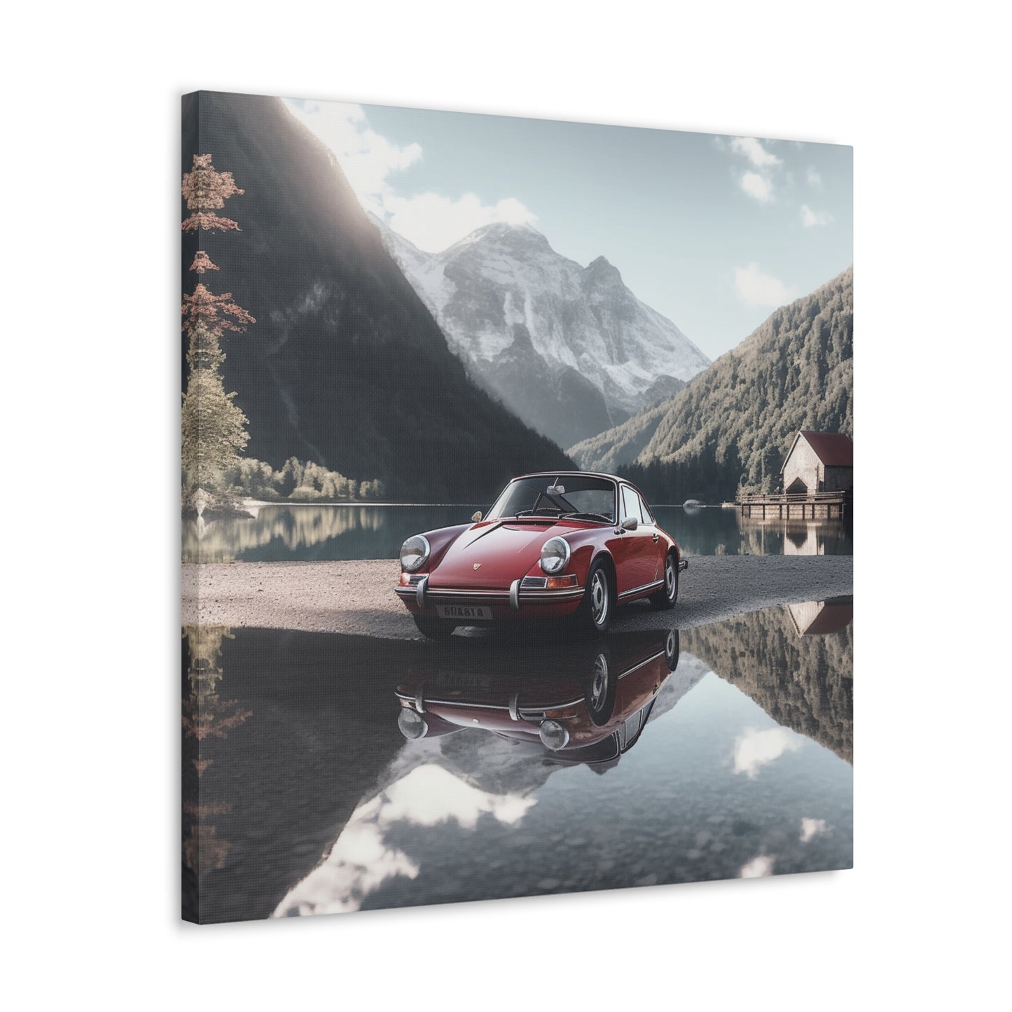 Canvas Gallery Wraps Porsche Lake 4 pack