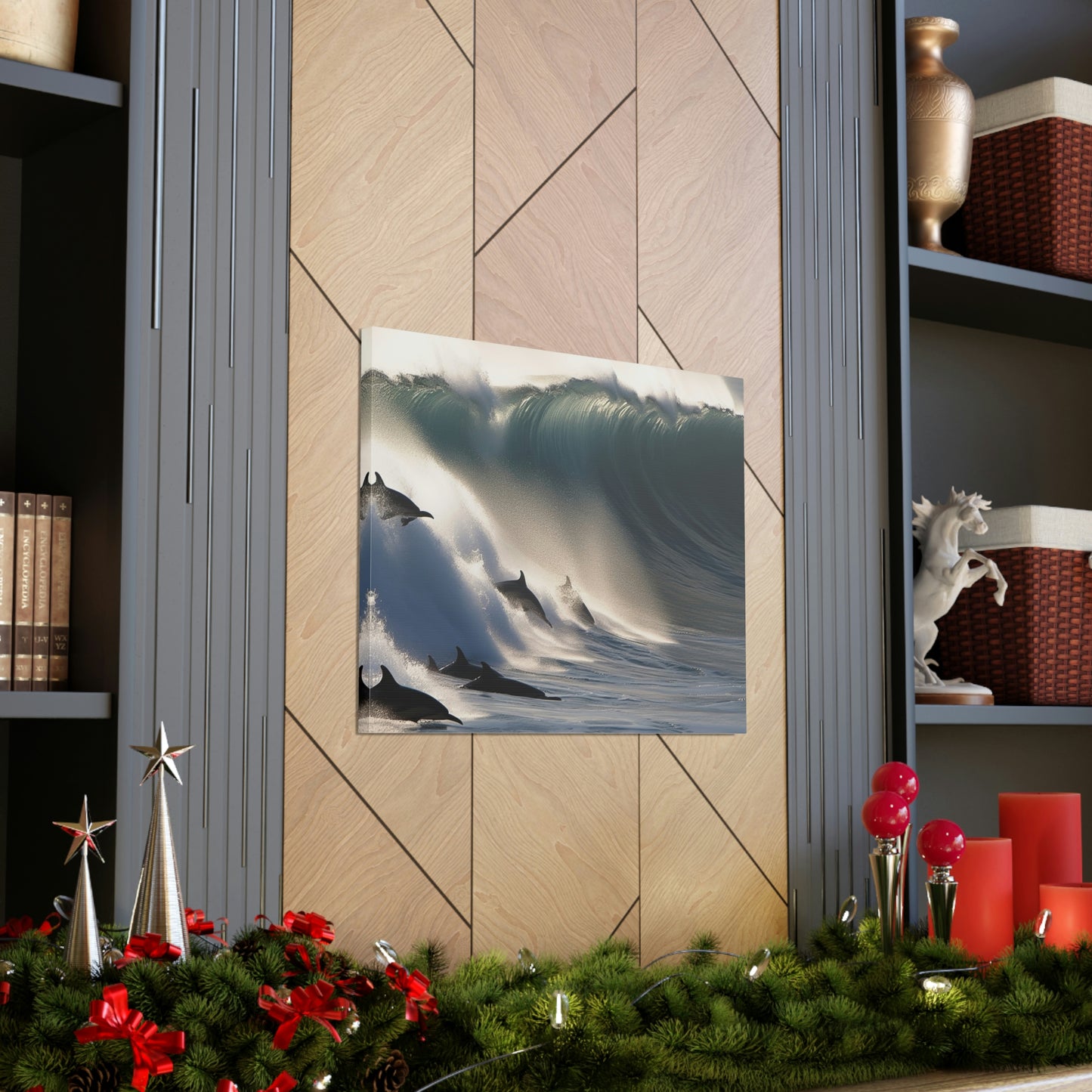 Canvas Gallery Wraps Dolphin Wave 2