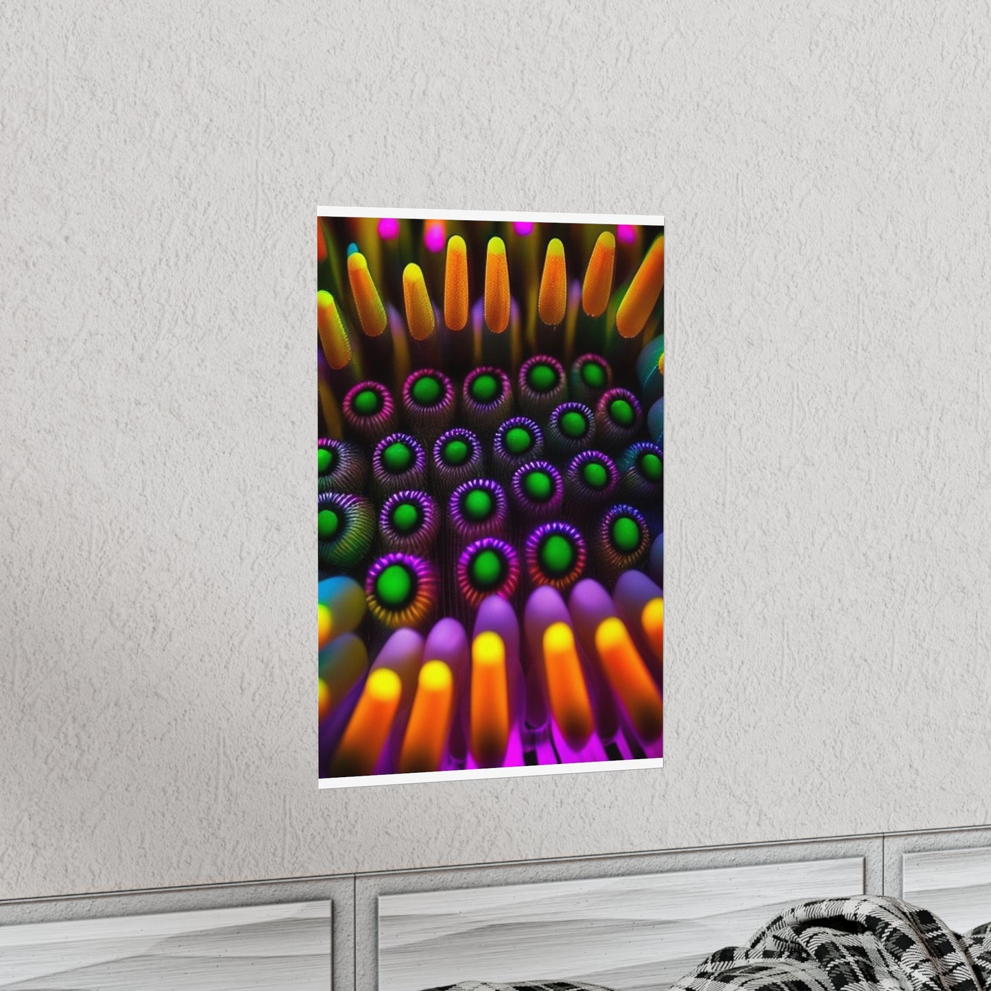 Premium Matte Vertical Posters Macro Cactus neon square 4