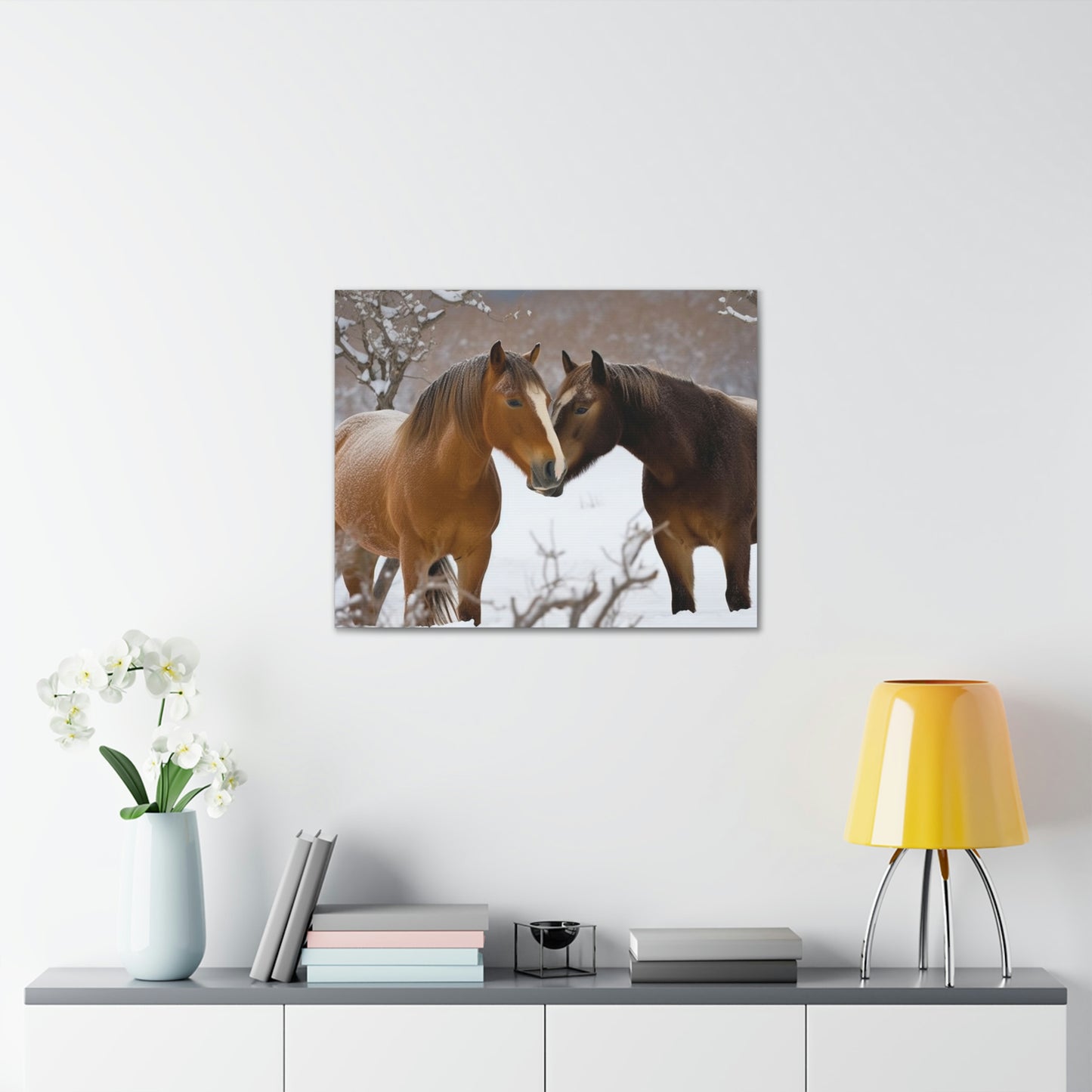 Canvas Gallery Wraps Horse Kiss 3