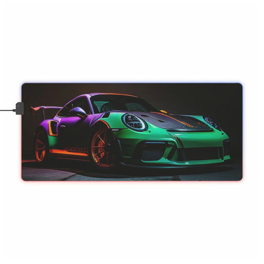 LED Gaming Mouse Pad Green Porsche 911 4