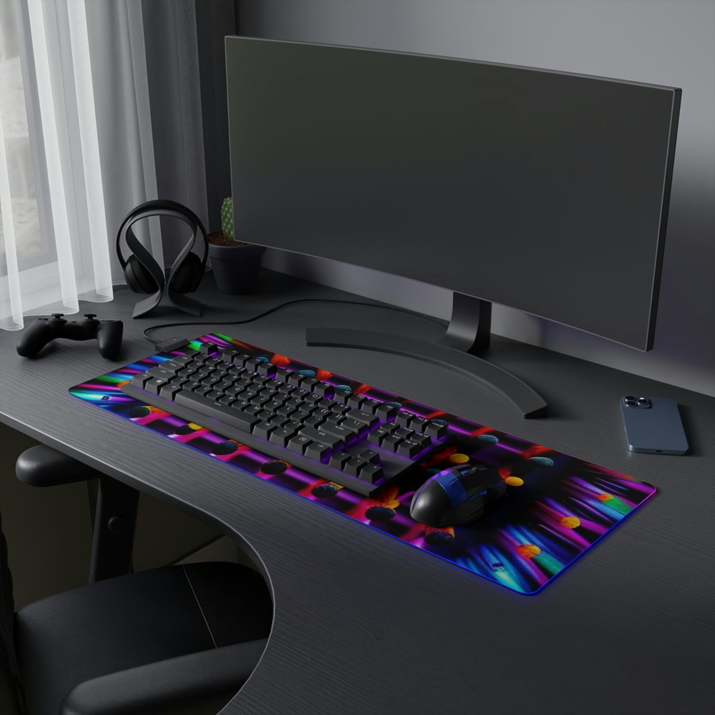 LED Gaming Mouse Pad Neon Square 2