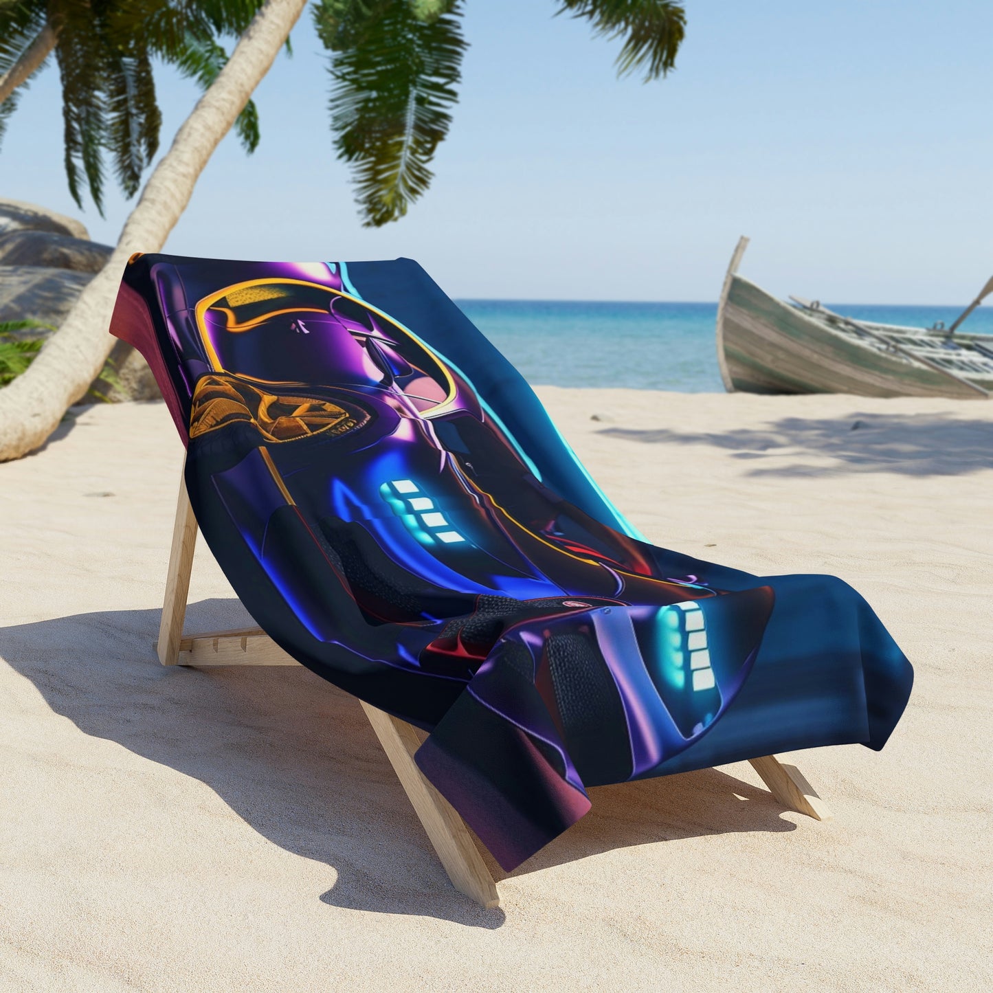 Beach Towel hyper Bugatti Neon Chiron 4