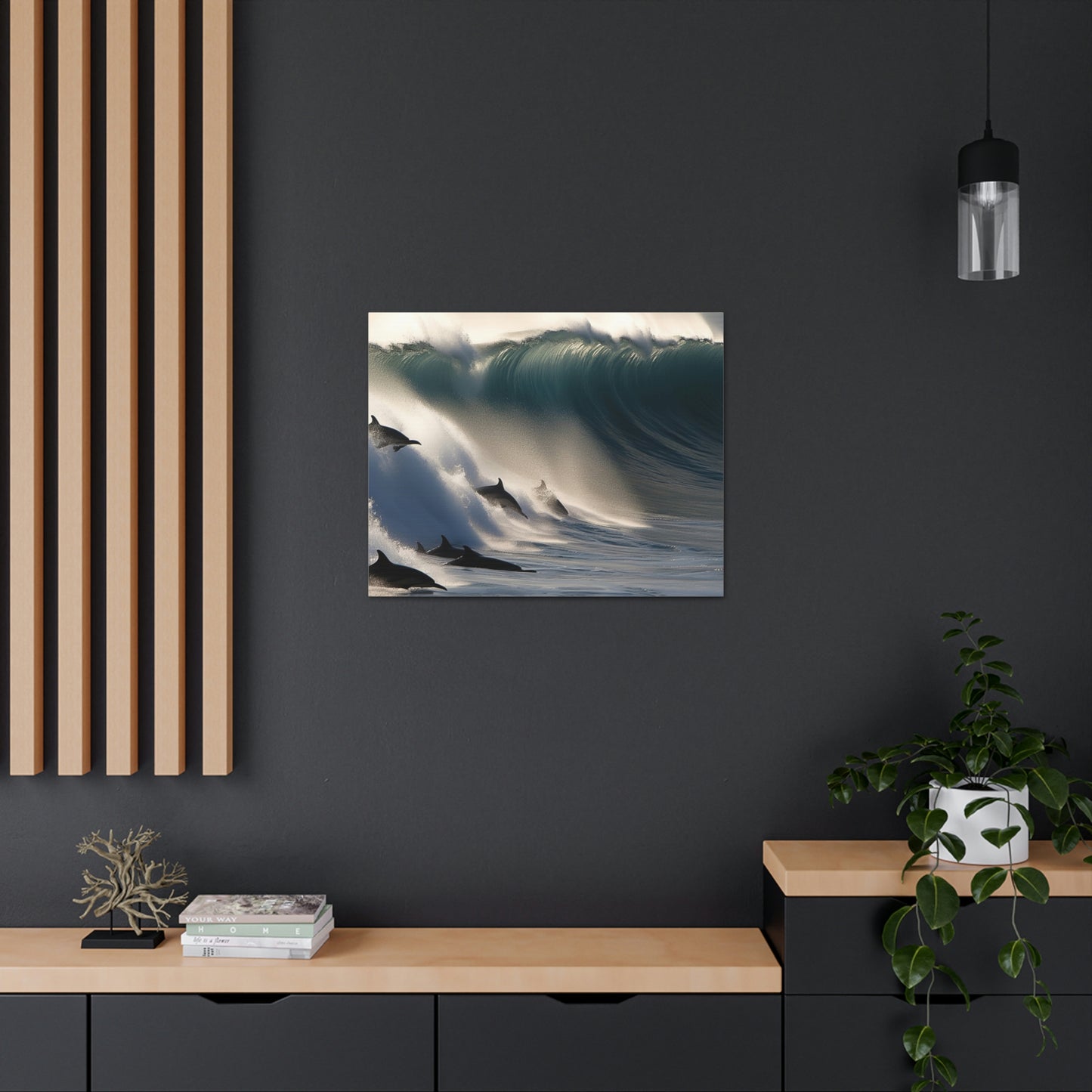 Canvas Gallery Wraps Dolphin Wave 2