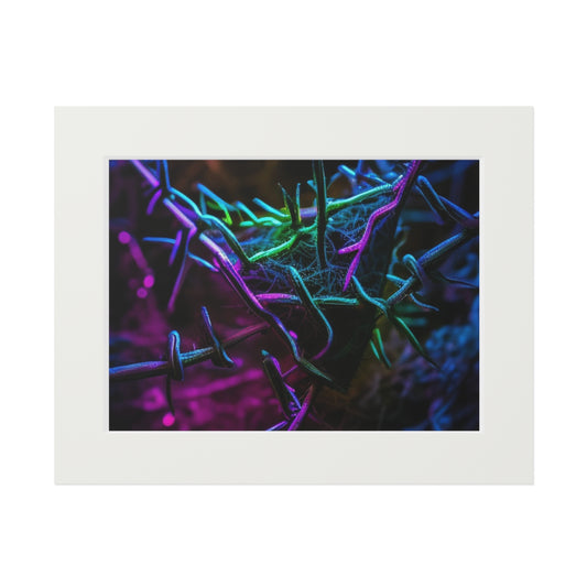Fine Art Prints (Passepartout Paper Frame) Macro Neon Barb 3