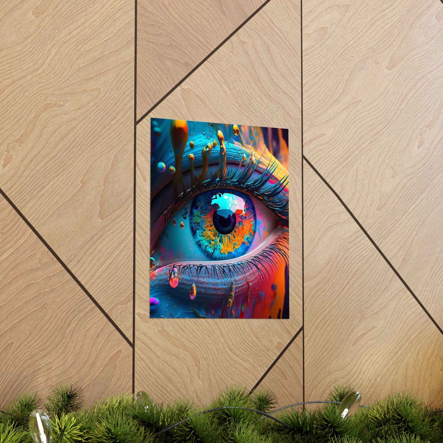 Premium Matte Vertical Posters Macro Eye Photo 1