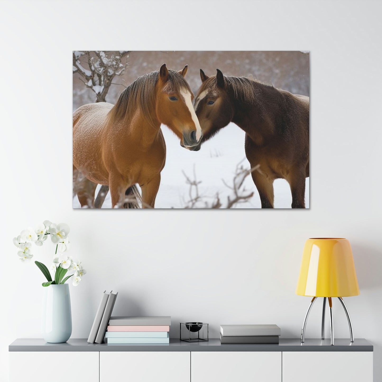 Canvas Gallery Wraps Horse Kiss 3