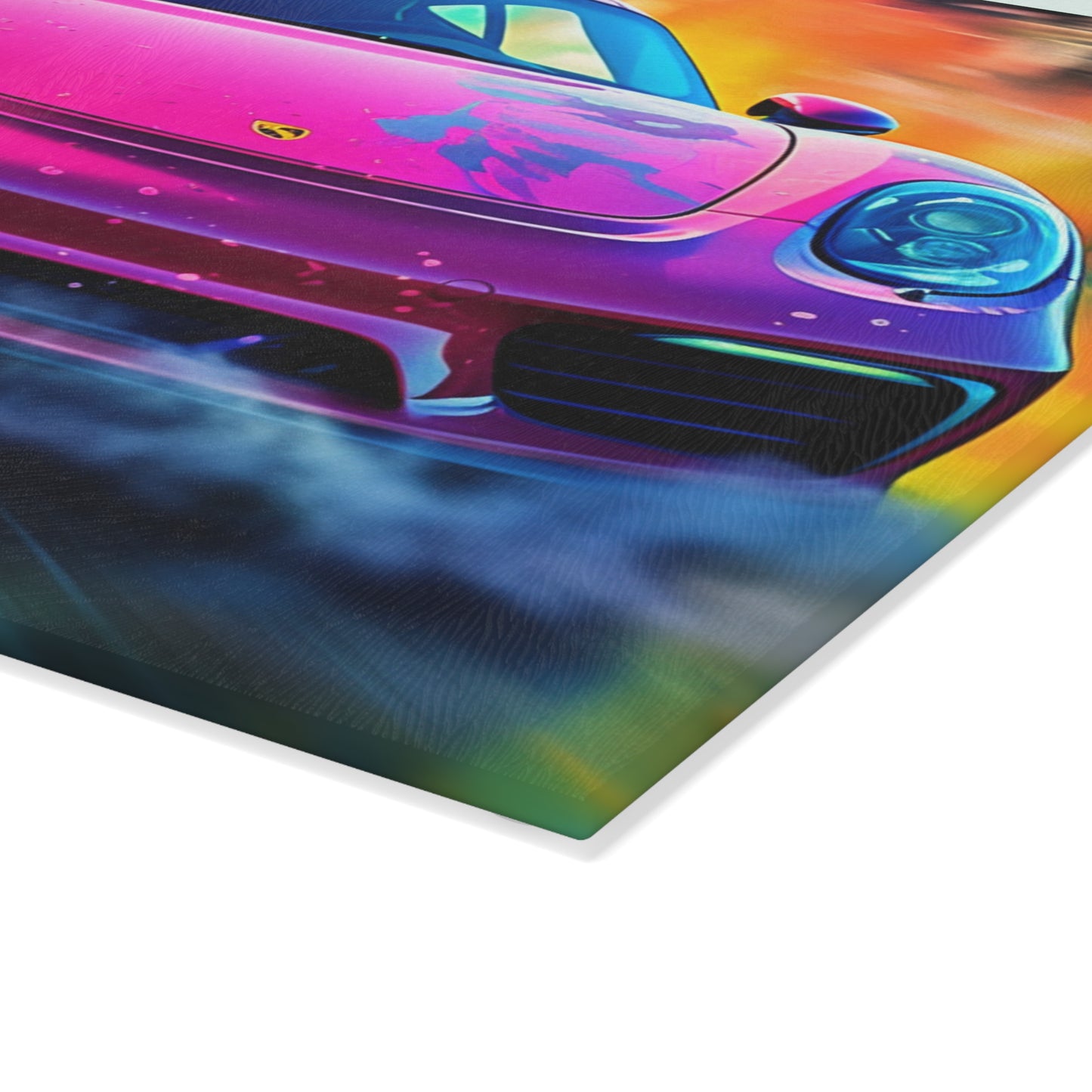 Glass Cutting Board Pink Porsche water fusion 4