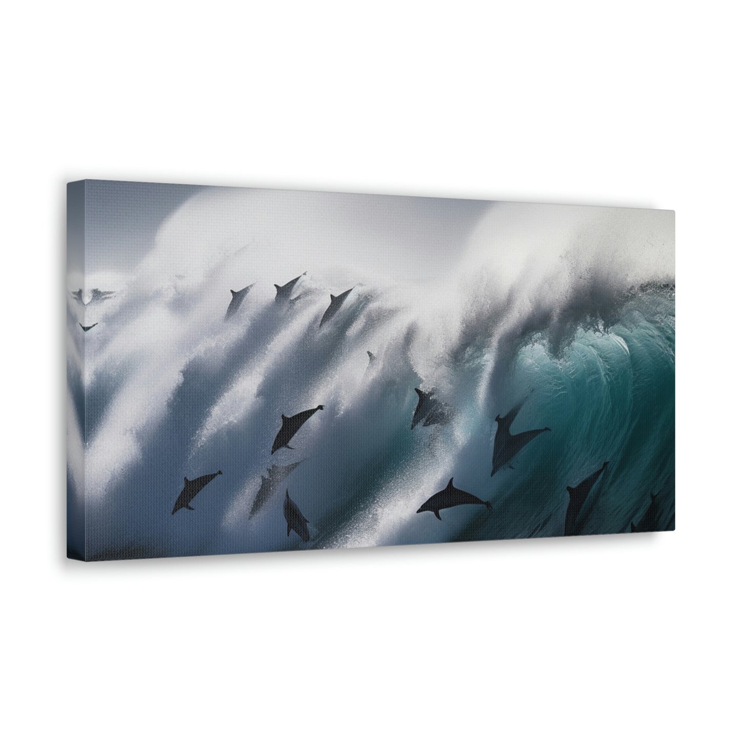 Canvas Gallery Wraps Dolphin Wave 1