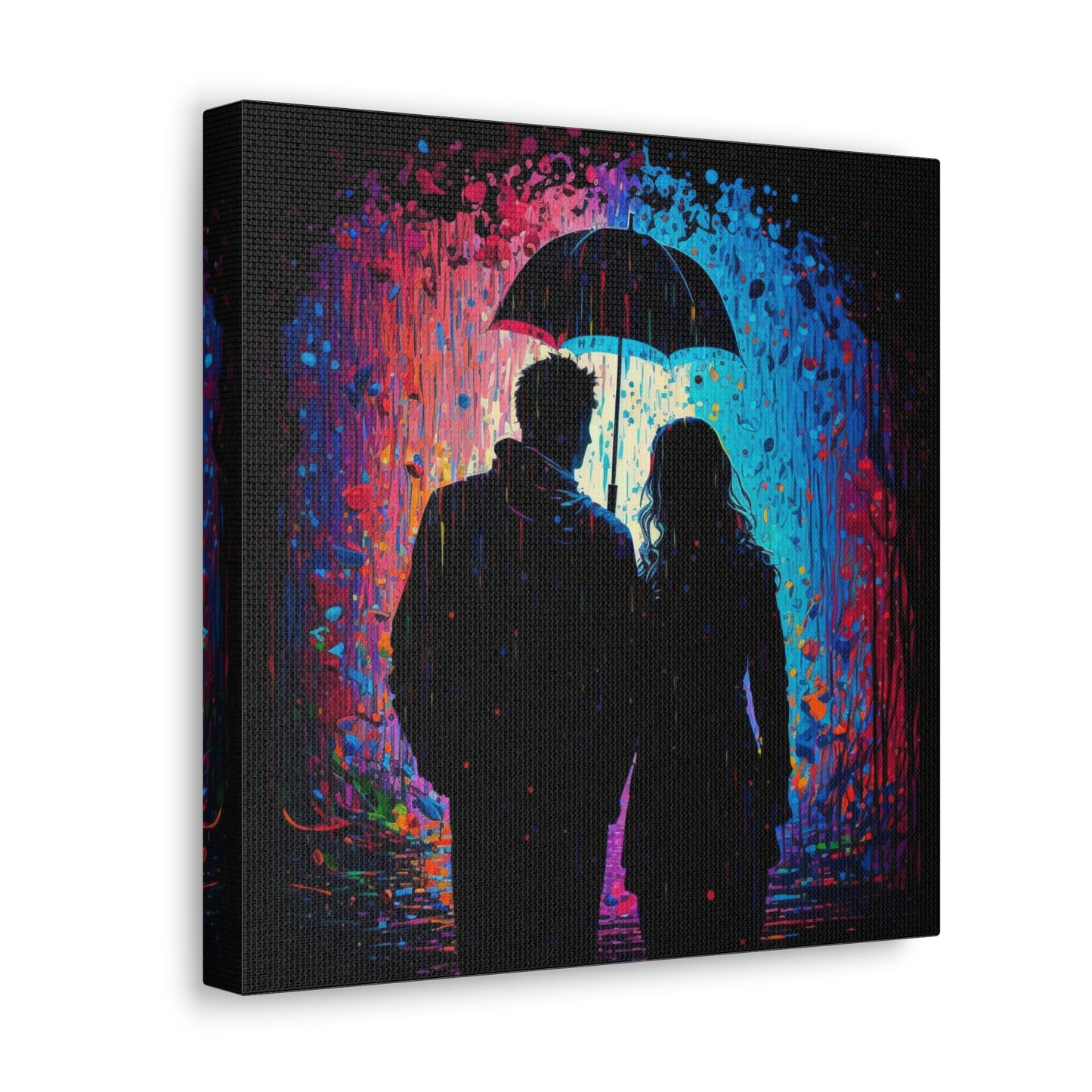 Canvas Gallery Wraps Colorful Rain 2