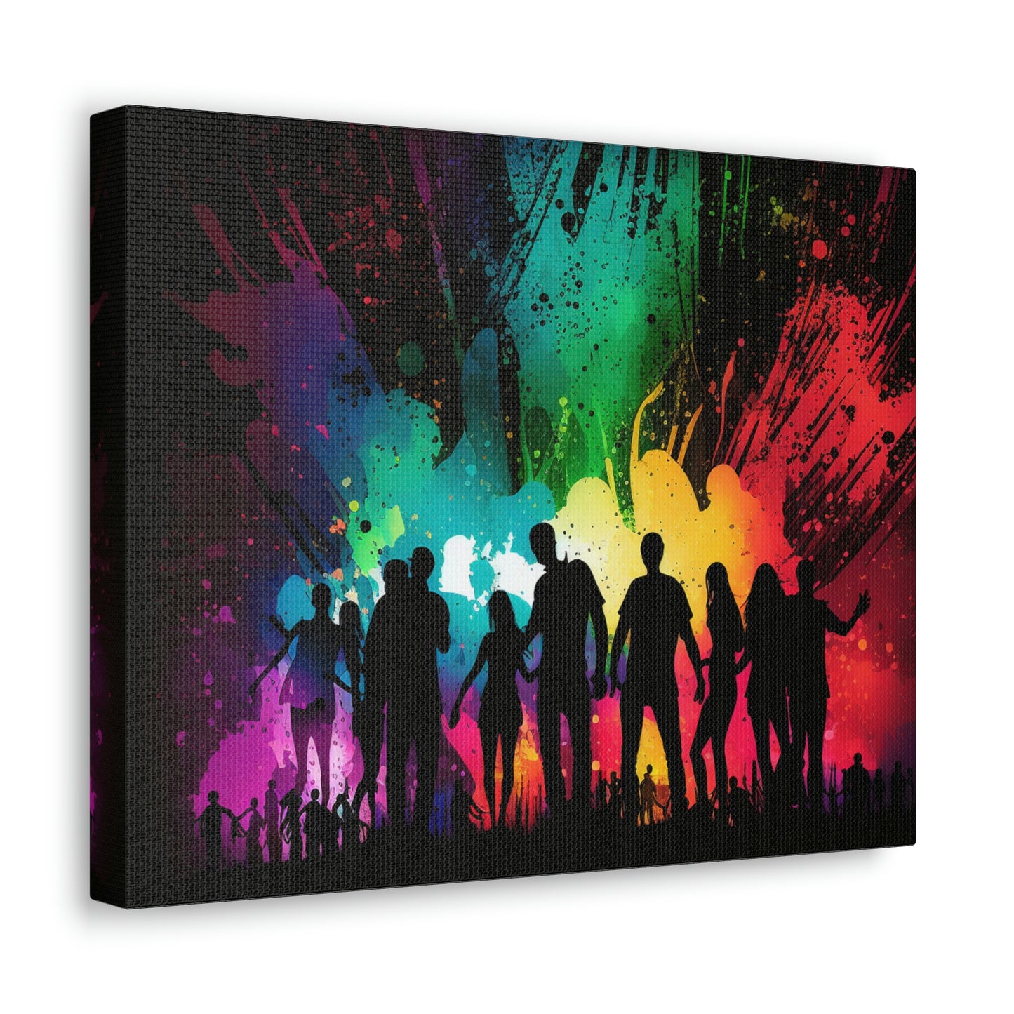 Canvas Gallery Wraps Silhouettes Color Party 1