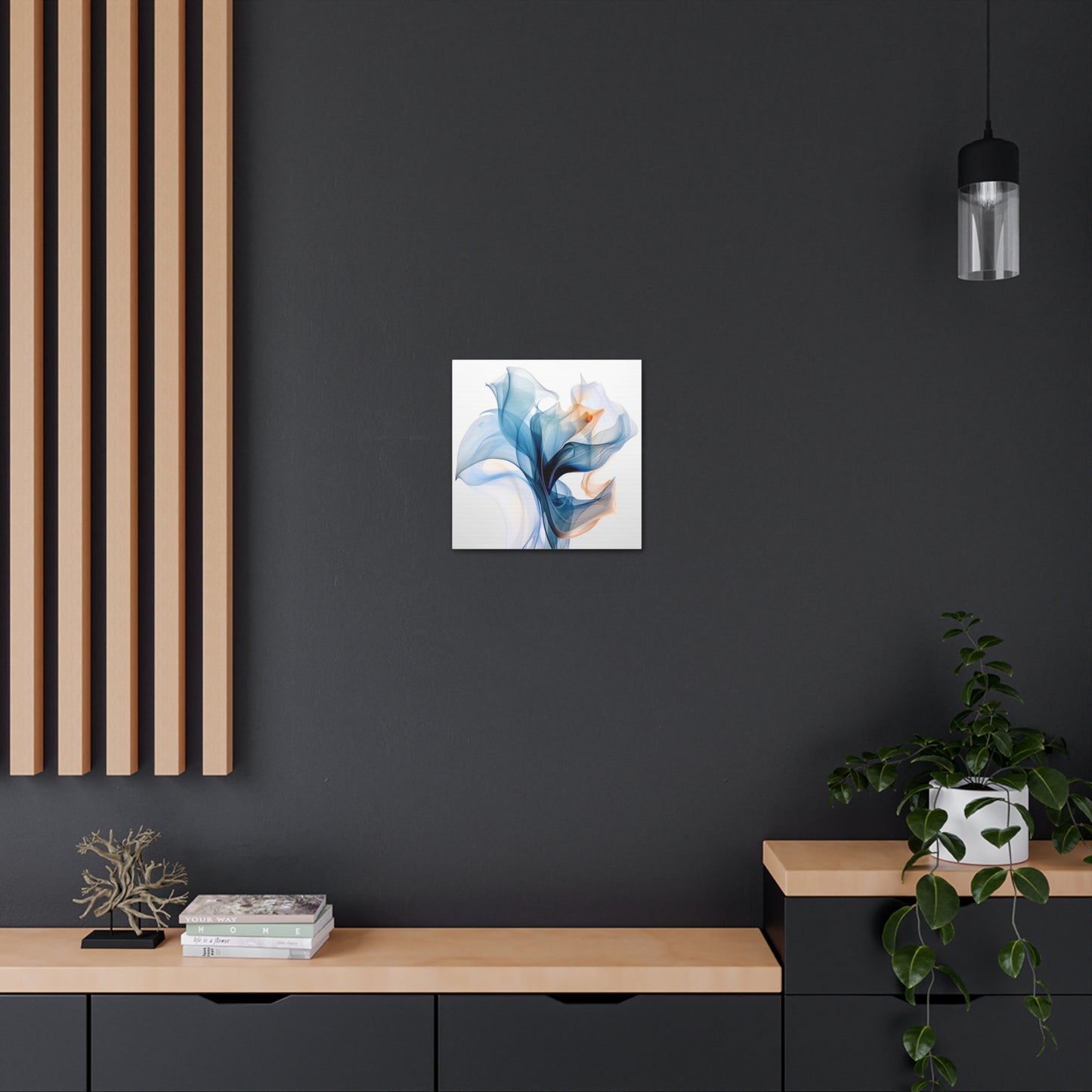 Canvas Gallery Wraps Blue Tluip Abstract 3
