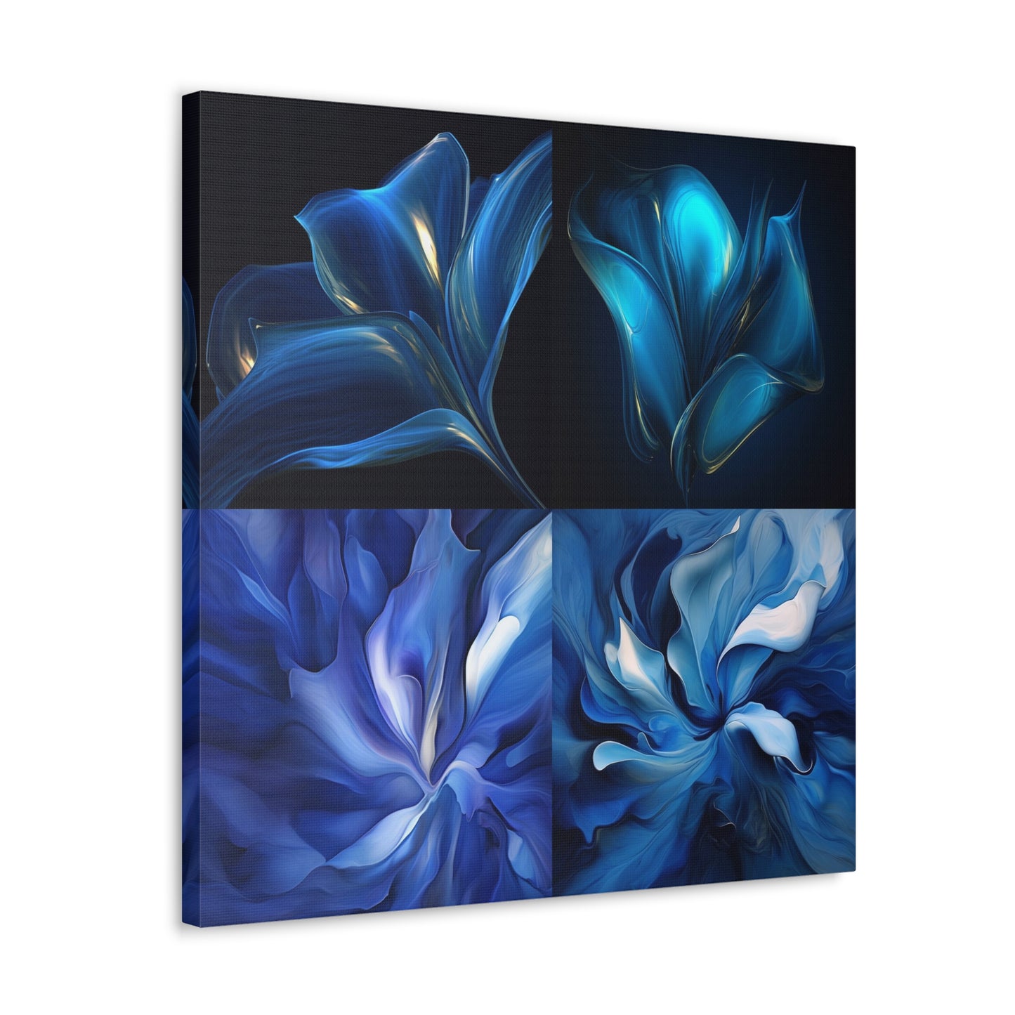 Canvas Gallery Wraps Abstract Blue Tulip 5