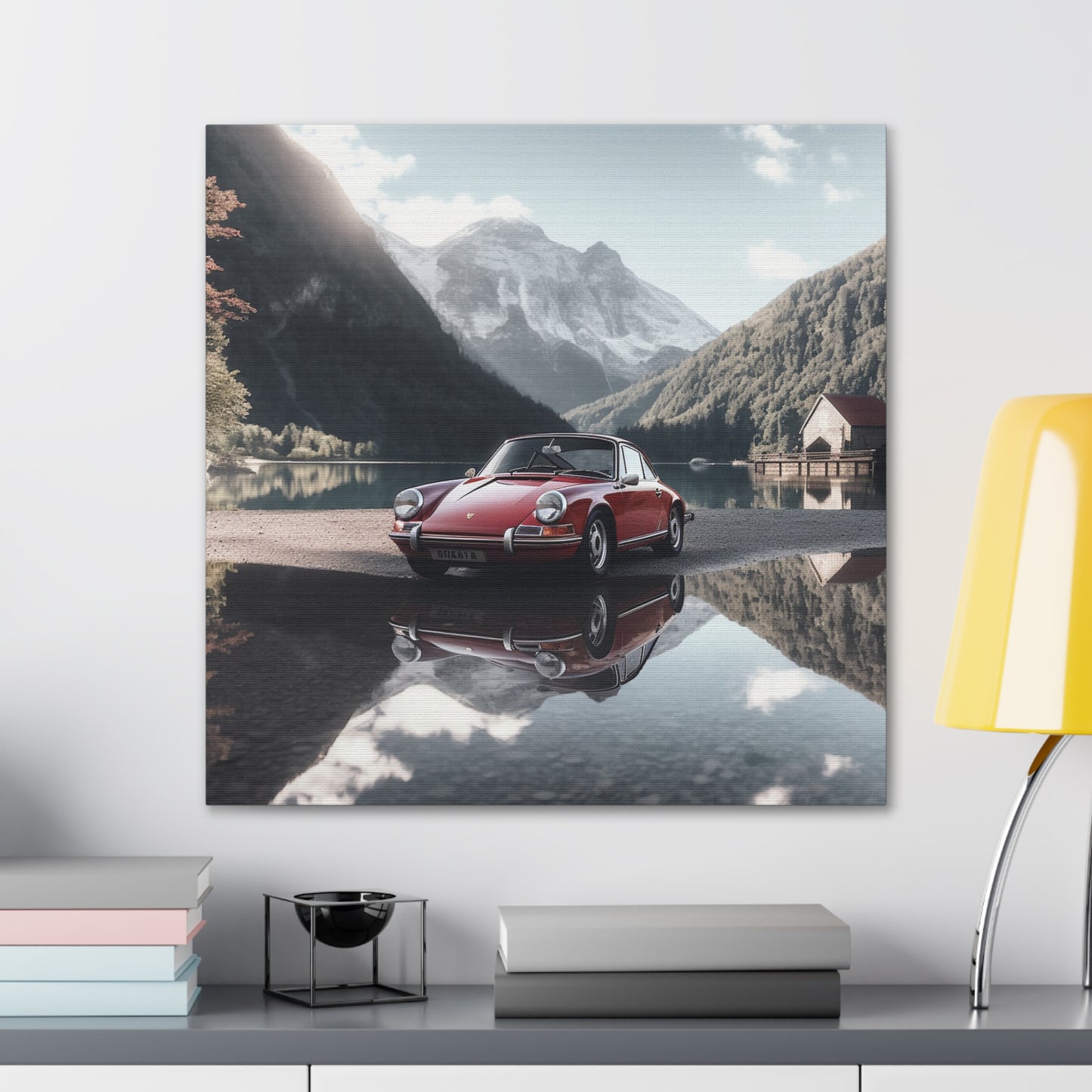 Canvas Gallery Wraps Porsche Lake 4 pack