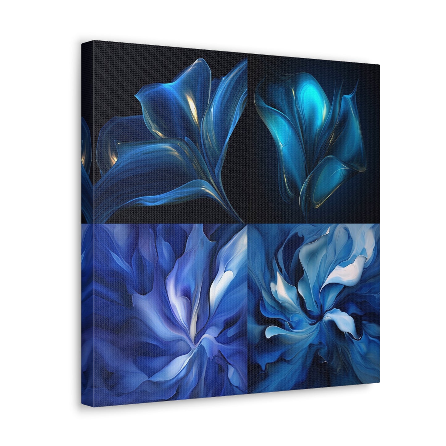 Canvas Gallery Wraps Abstract Blue Tulip 5