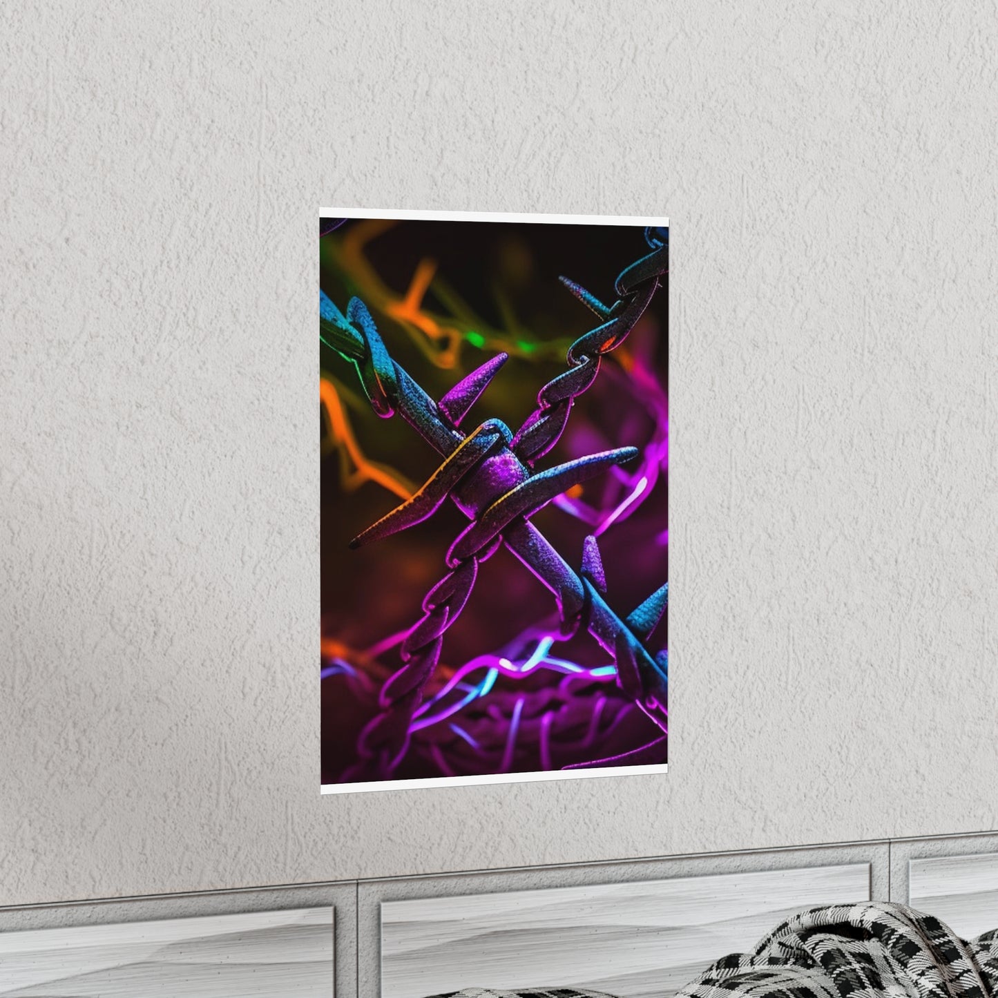 Premium Matte Vertical Posters Macro Neon Barb 4