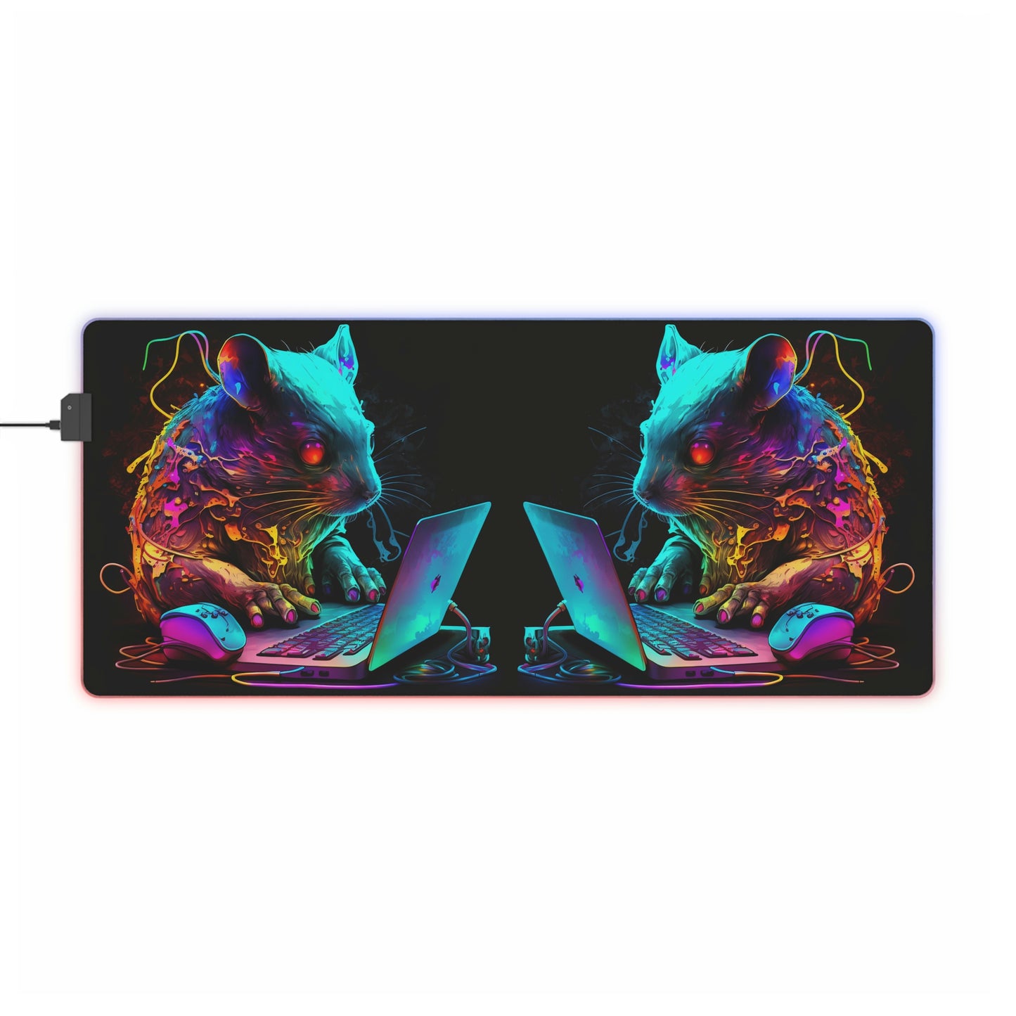 LED Gaming Mouse Pad Neon Mouse 2