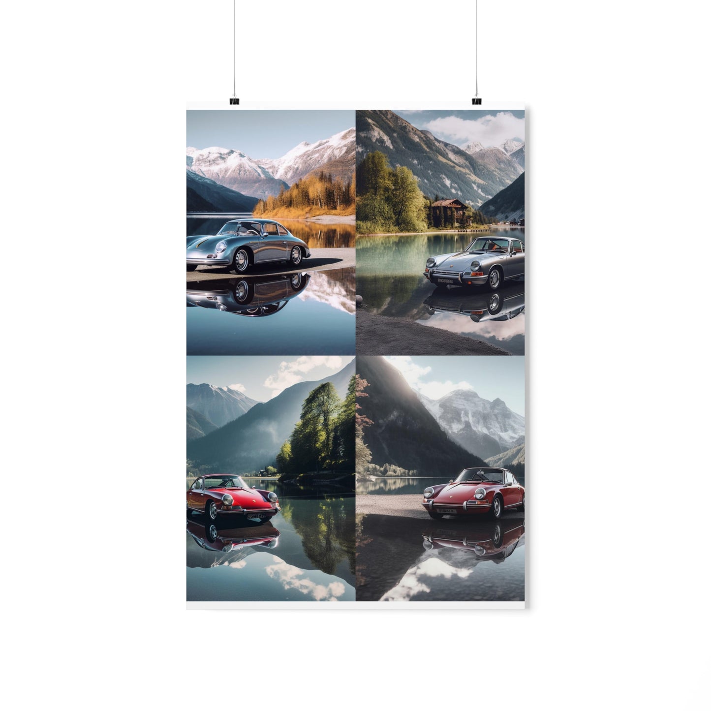 Premium Matte Vertical Posters Porsche Lake 5