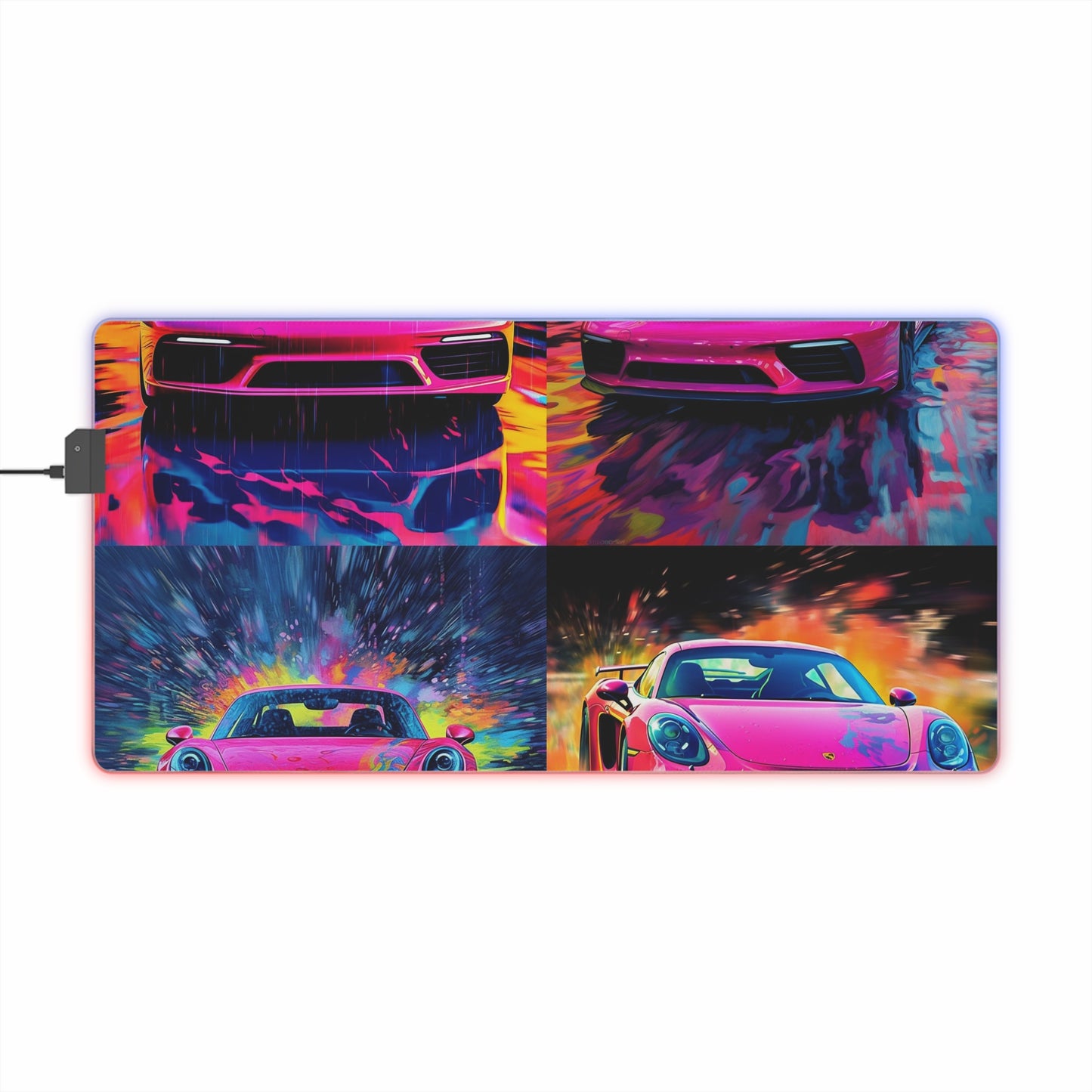 LED Gaming Mouse Pad Pink Porsche water fusion 5
