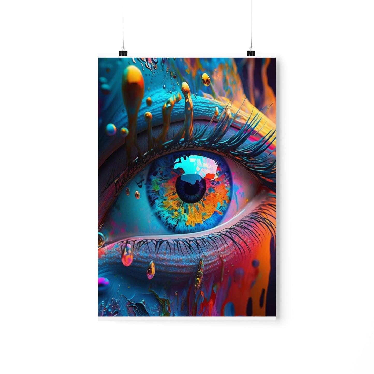 Premium Matte Vertical Posters Macro Eye Photo 1