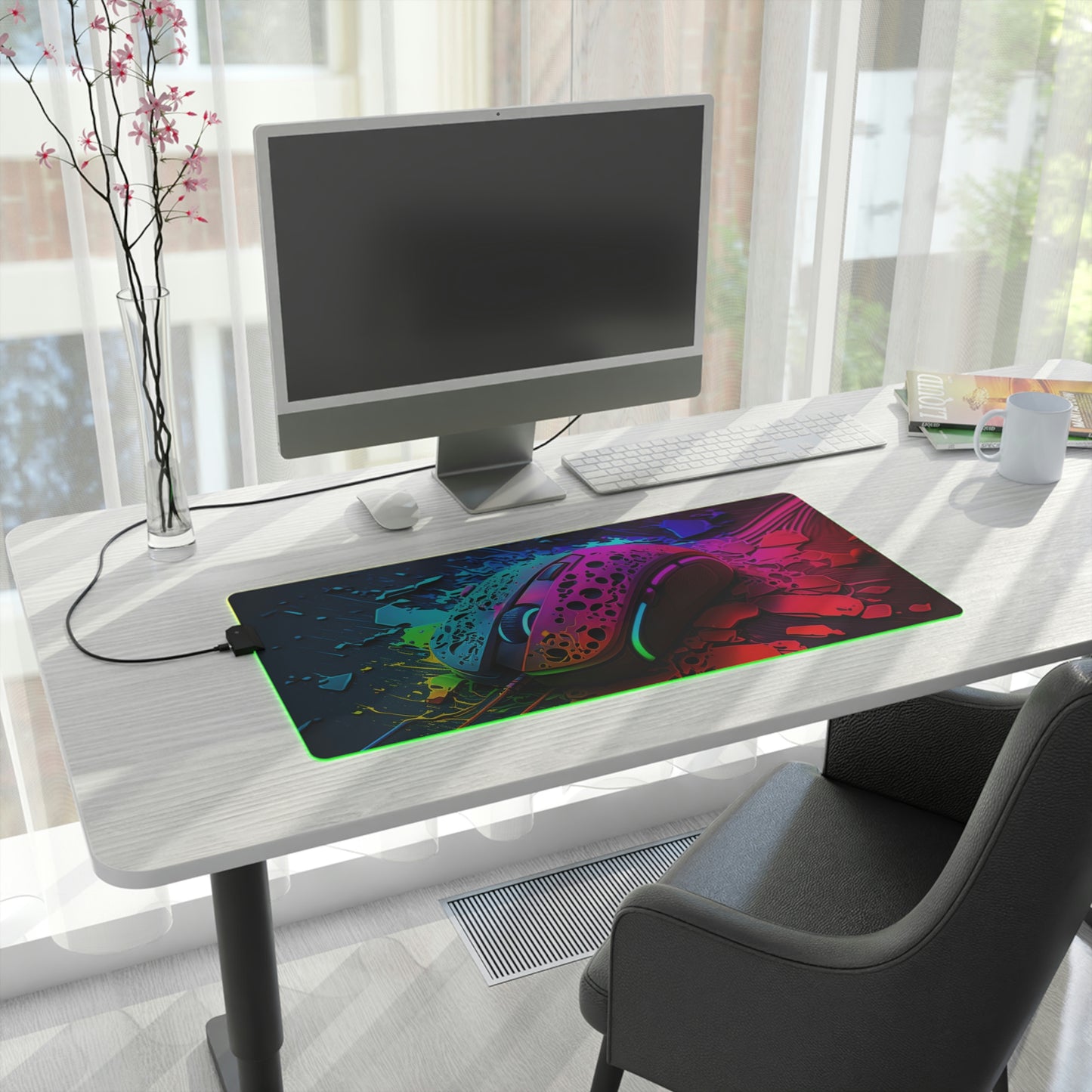 LED Gaming Mouse Pad PC Gaming Mouse 2