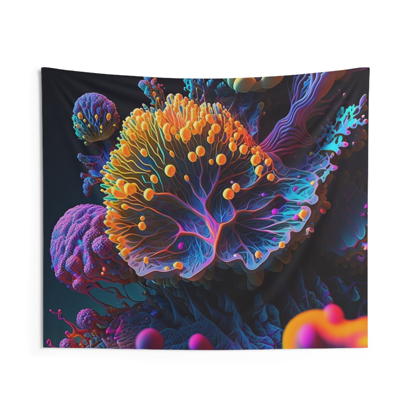 Indoor Wall Tapestries Ocean Life Macro 1