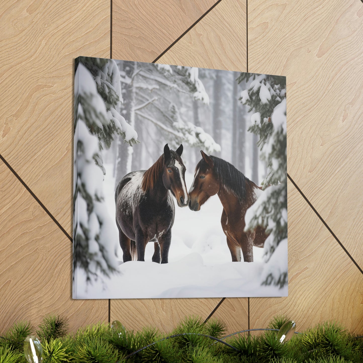 Canvas Gallery Wraps Horse Kiss 1