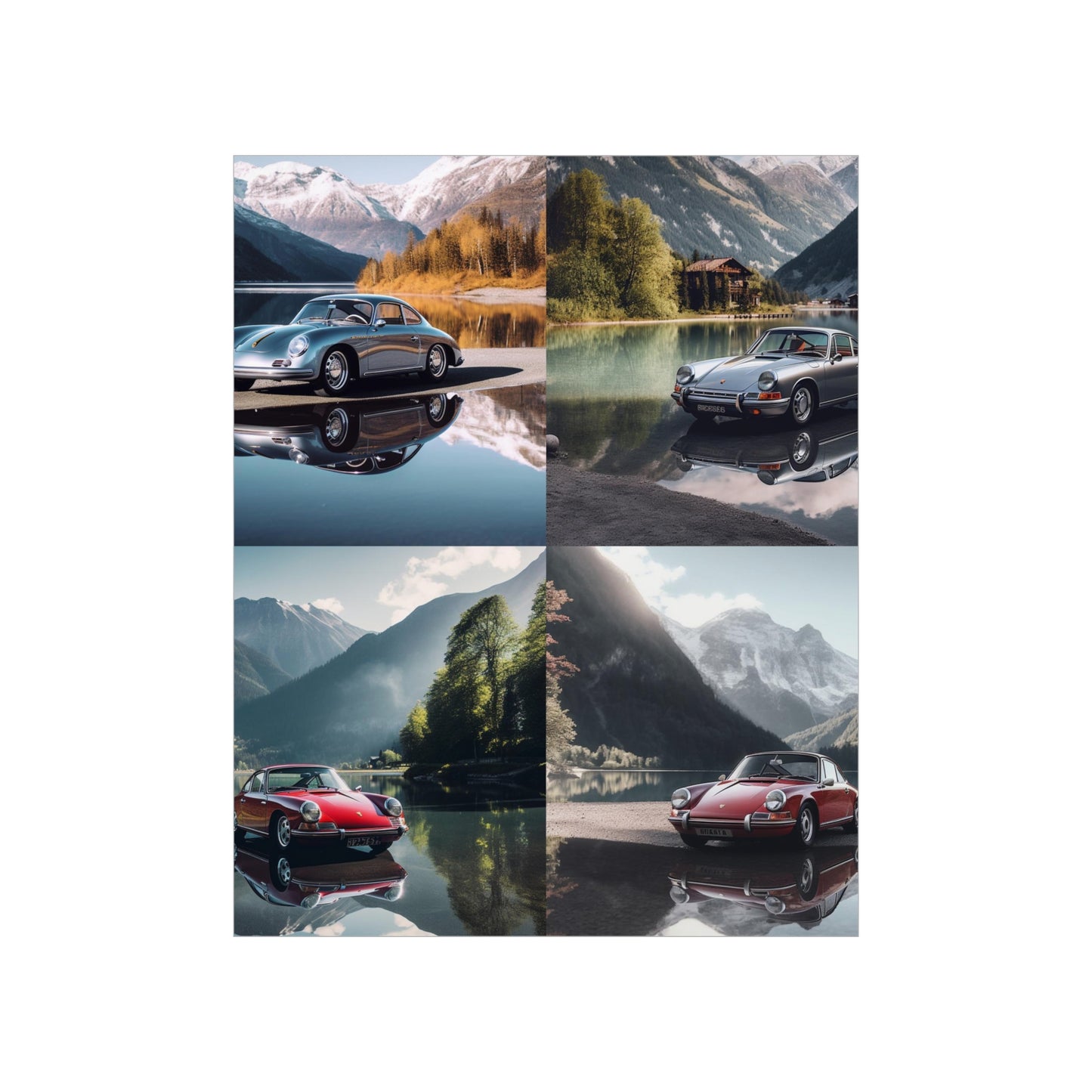 Premium Matte Vertical Posters Porsche Lake 5