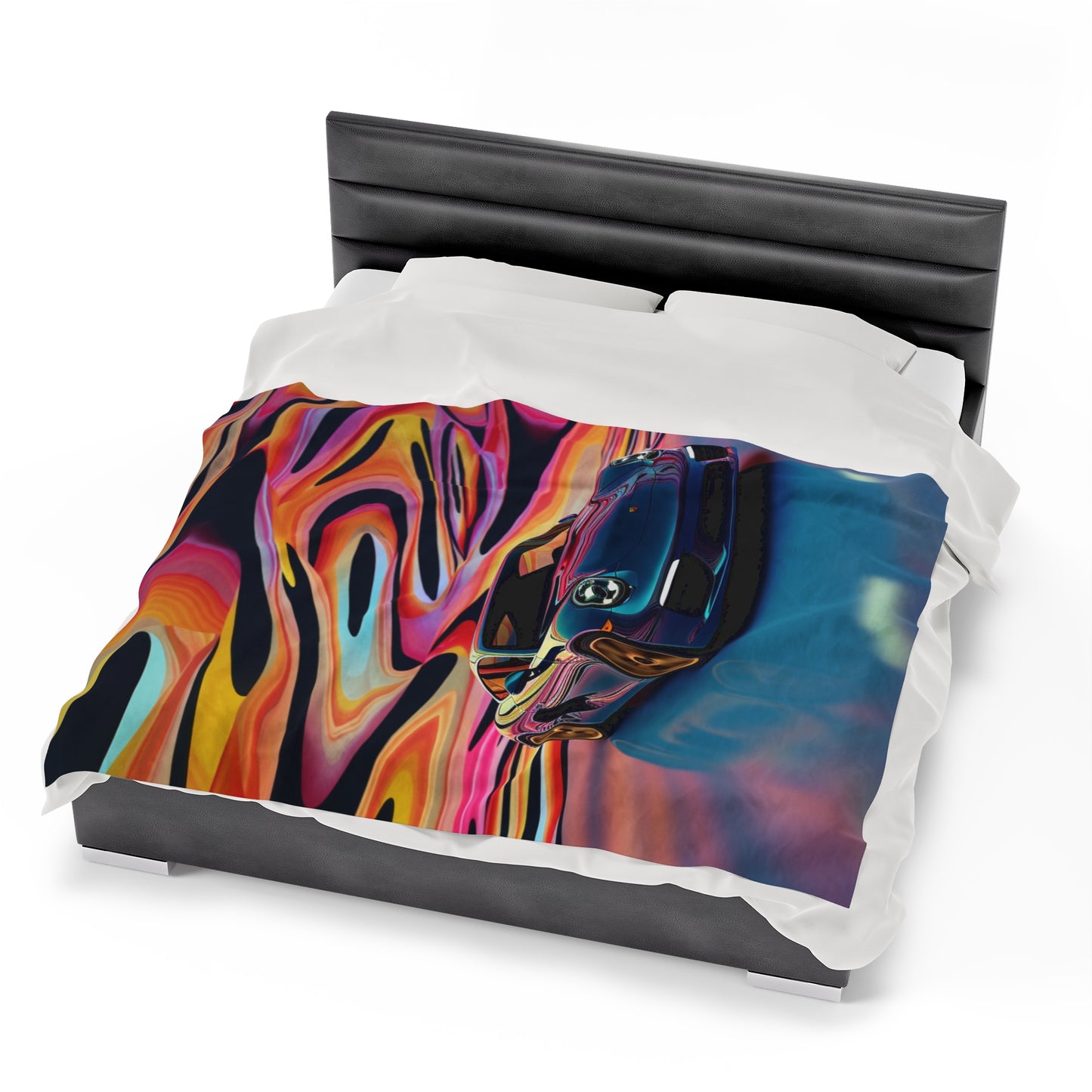 Velveteen Plush Blanket Porsche Water Fusion 2