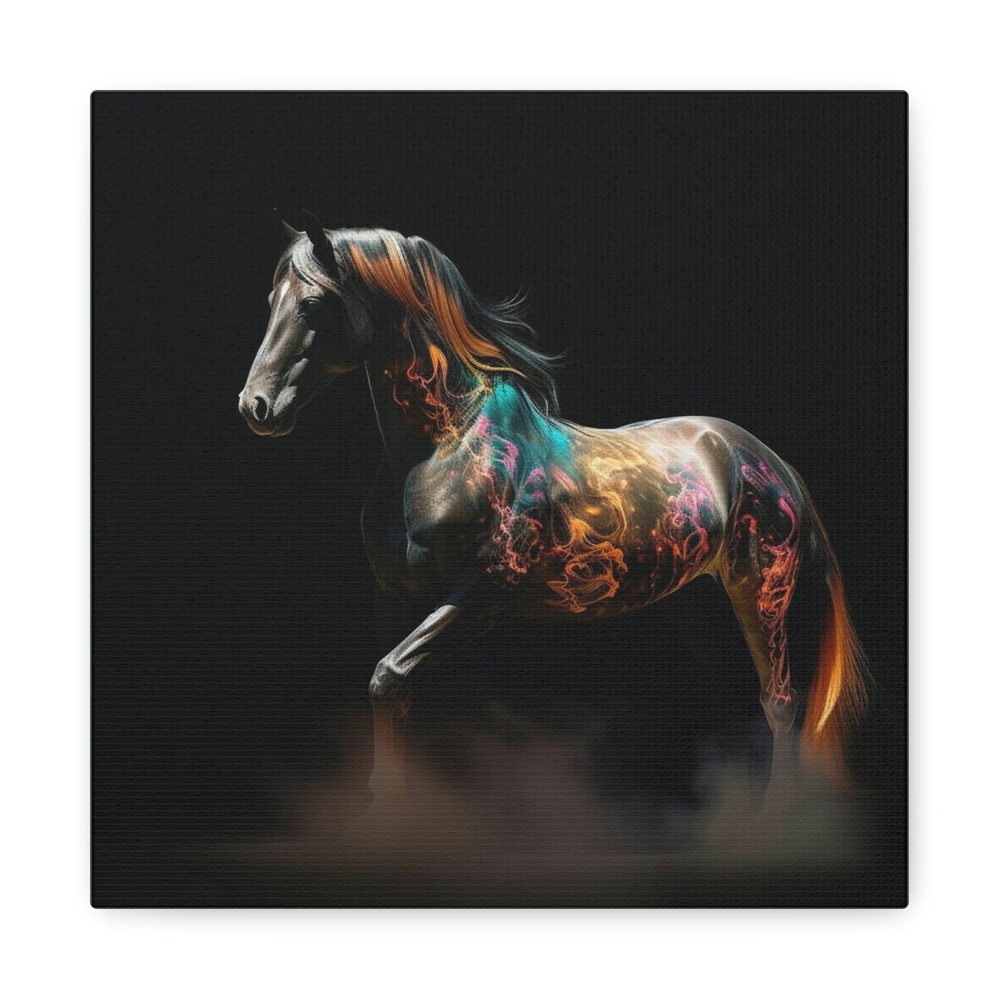 Canvas Gallery Wraps Horses smoke 4