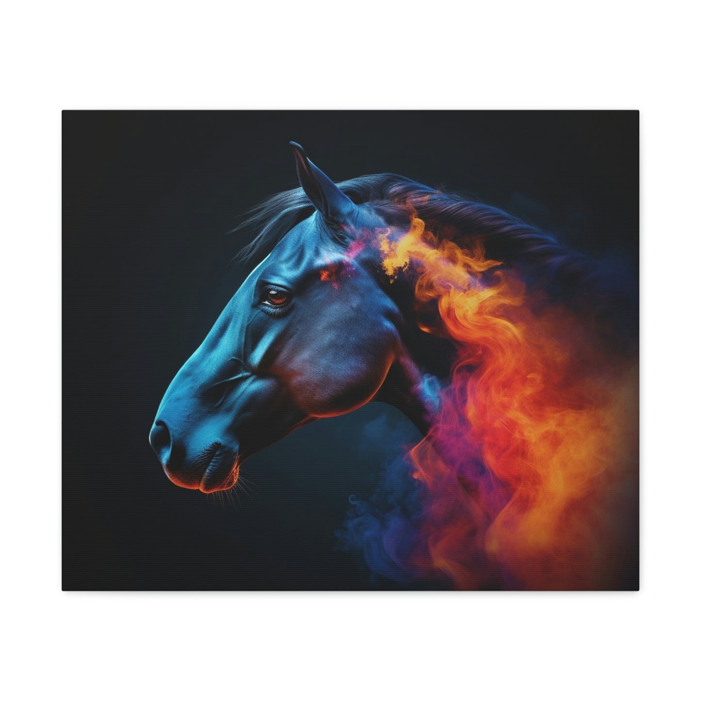 Canvas Gallery Wraps Neon Horses 4