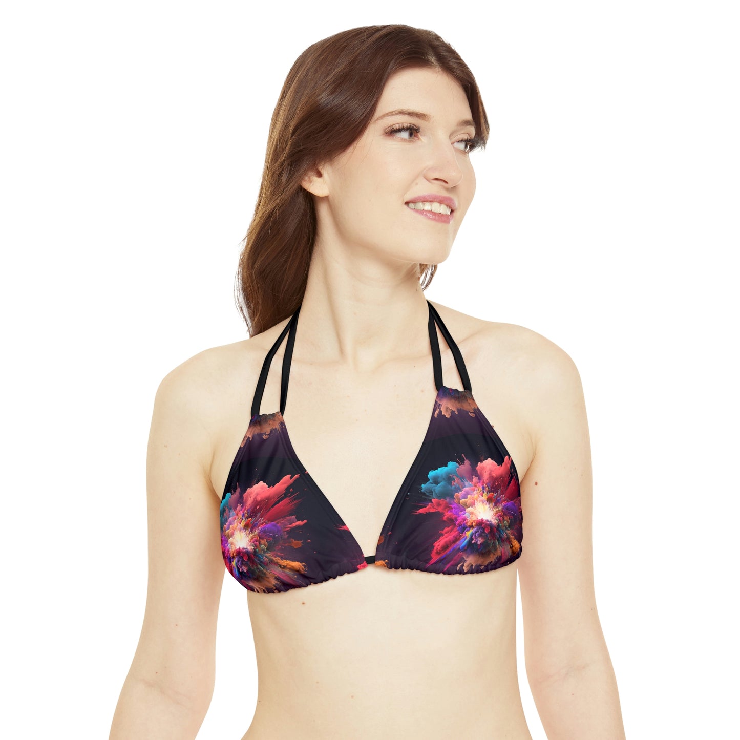 Strappy Bikini Set (AOP) color explosion 1