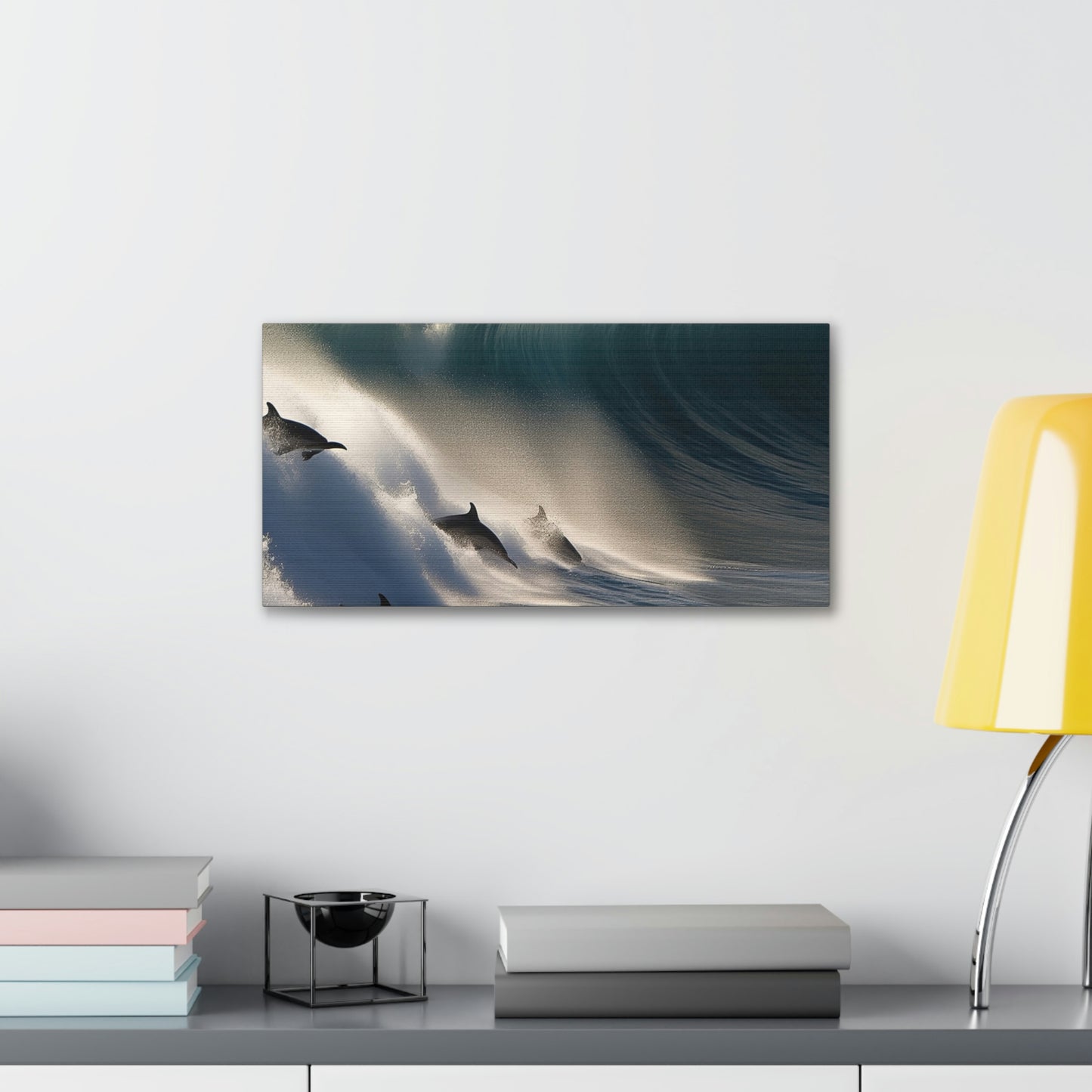 Canvas Gallery Wraps Dolphin Wave 2