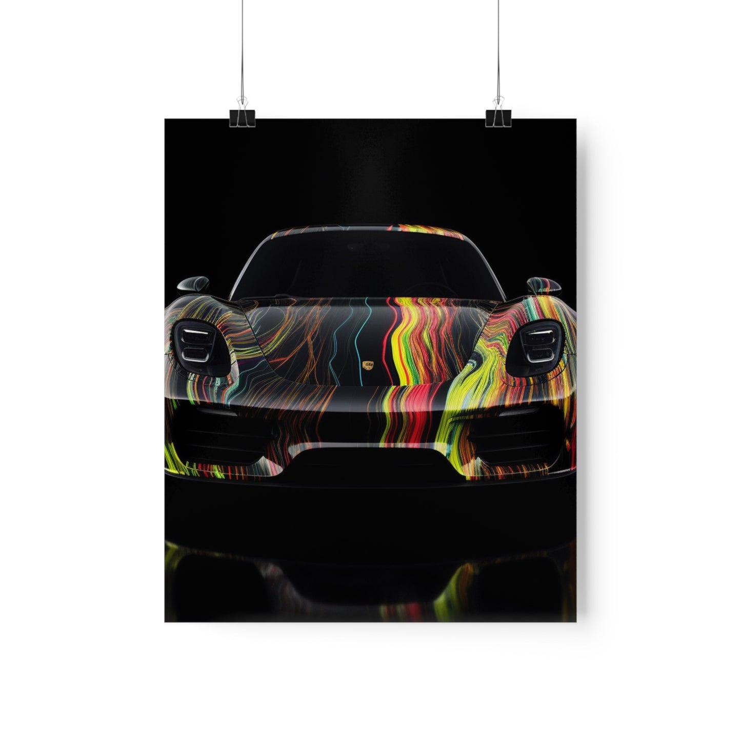 Premium Matte Vertical Posters Porsche Line 2